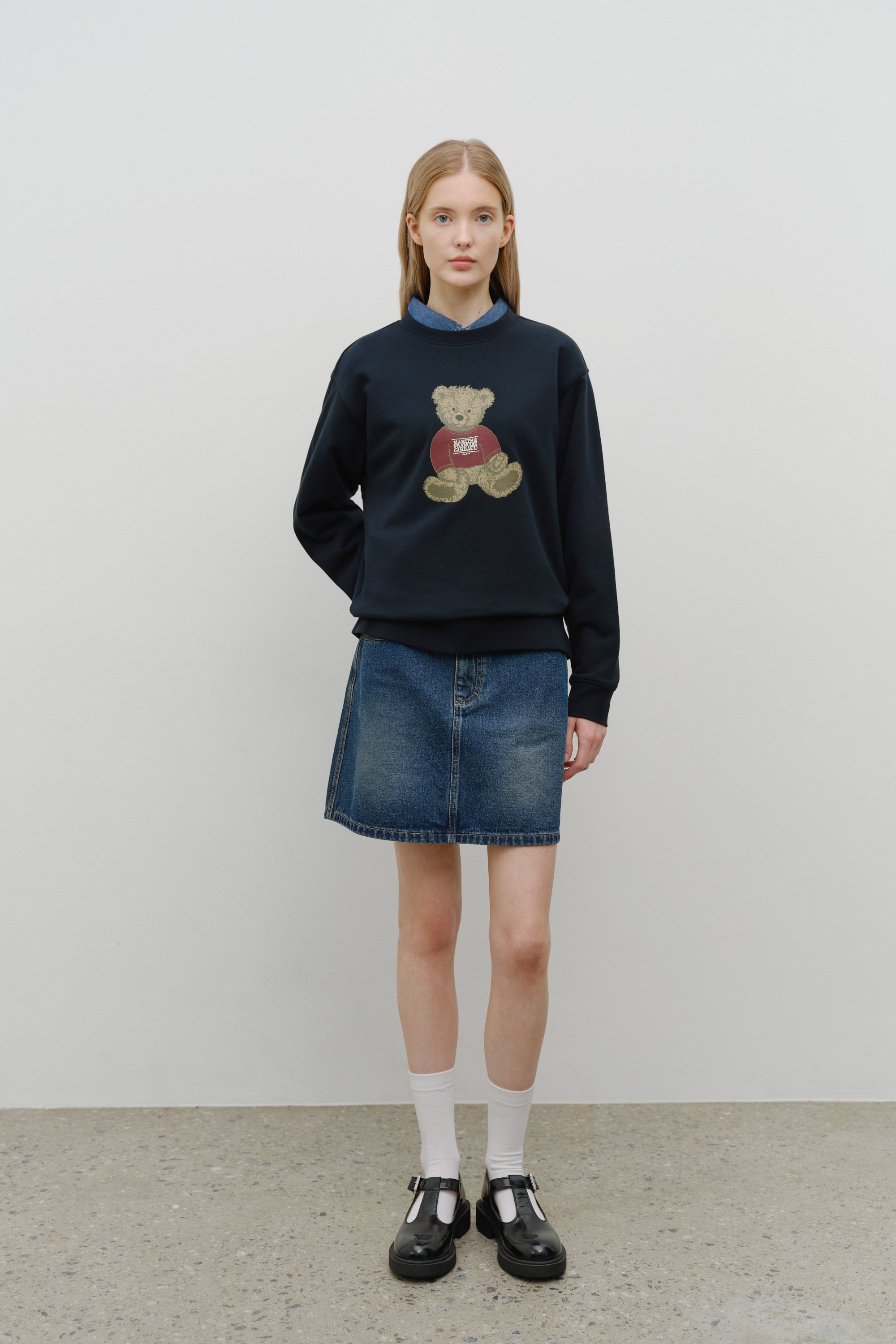 Doodle Bear Sweatshirt Navy
