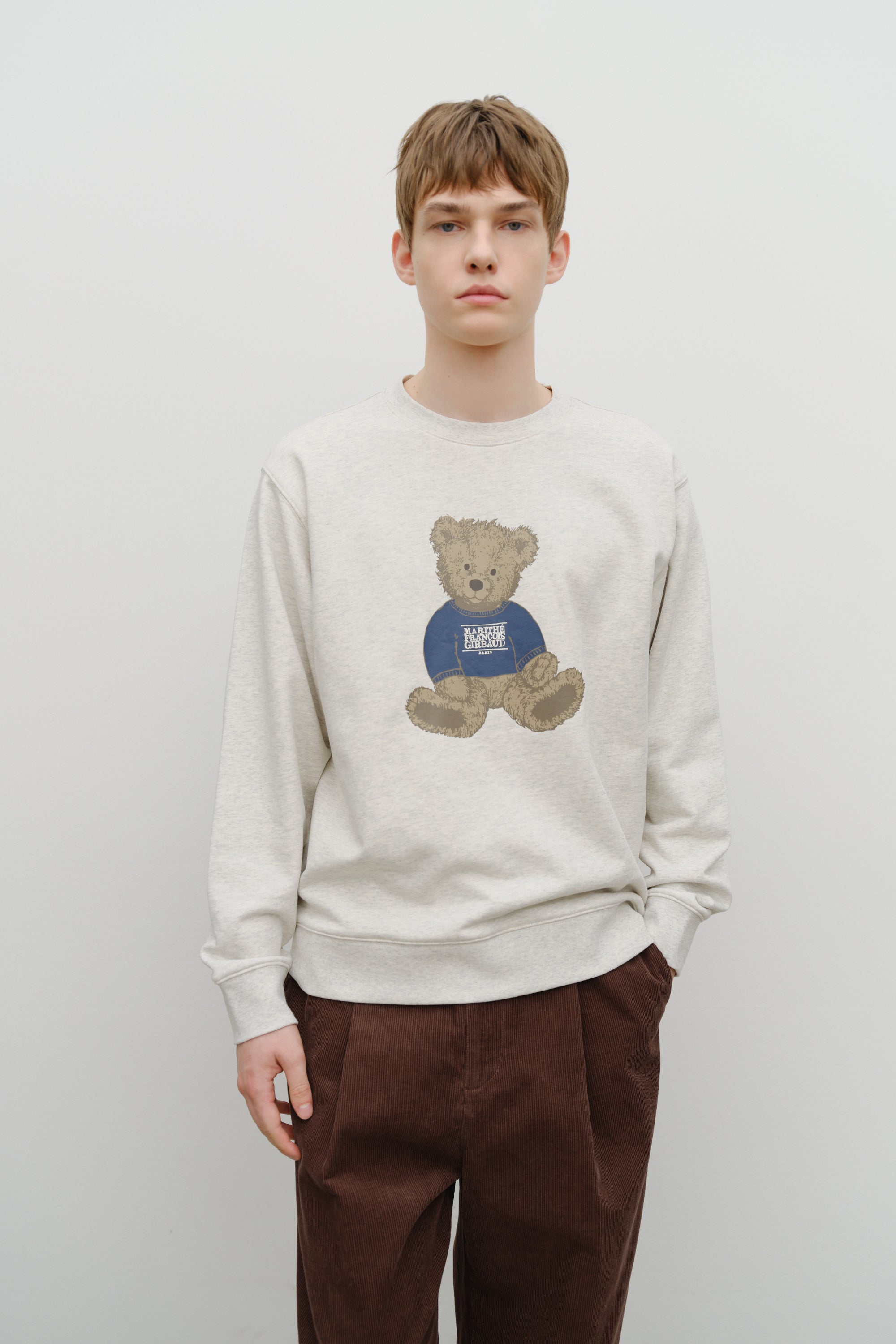Doodle Bear Sweatshirt Oatmeal