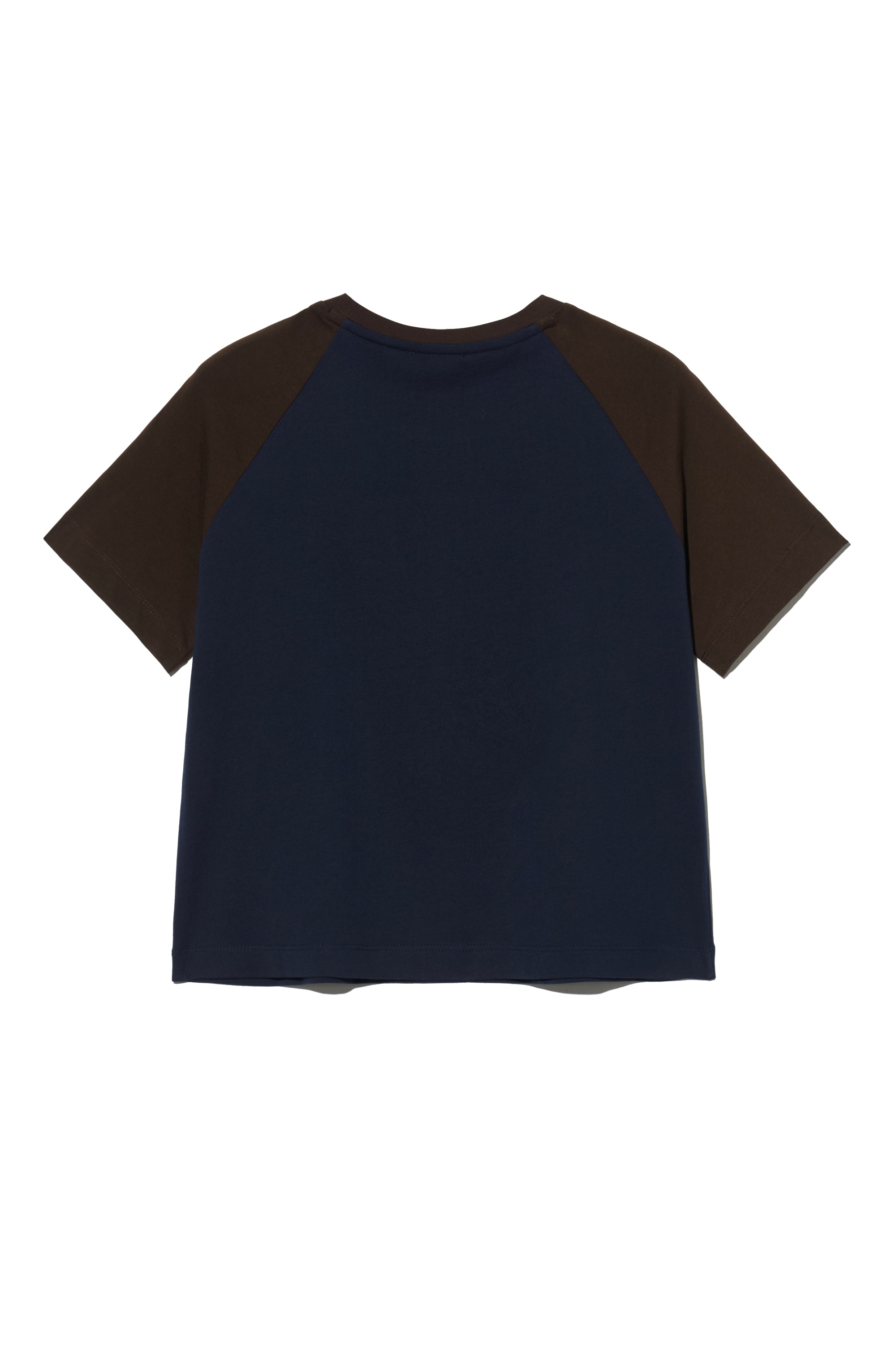 W Regular Logo Raglan Crop Tee Brown