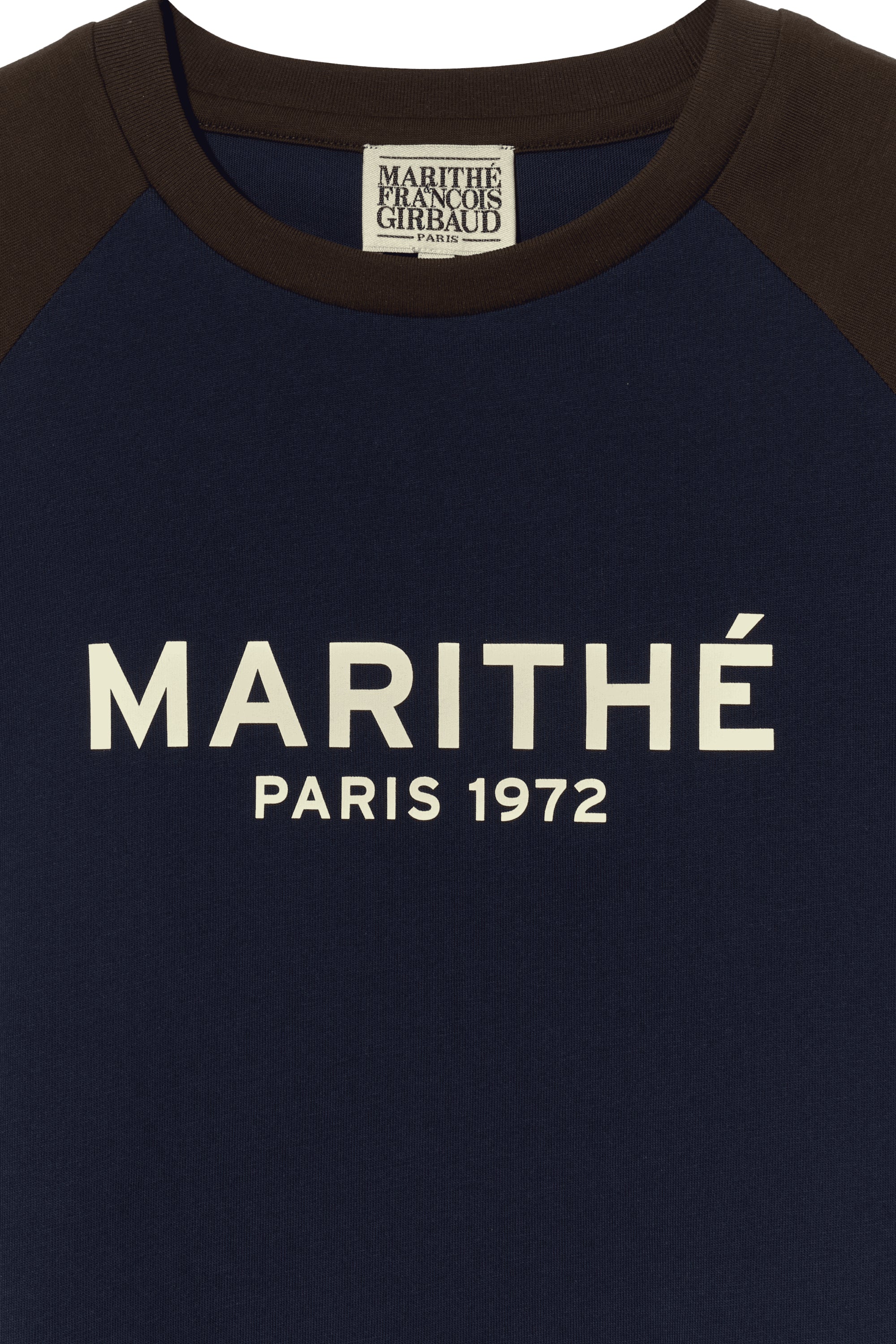 W Regular Logo Raglan Crop Tee Brown