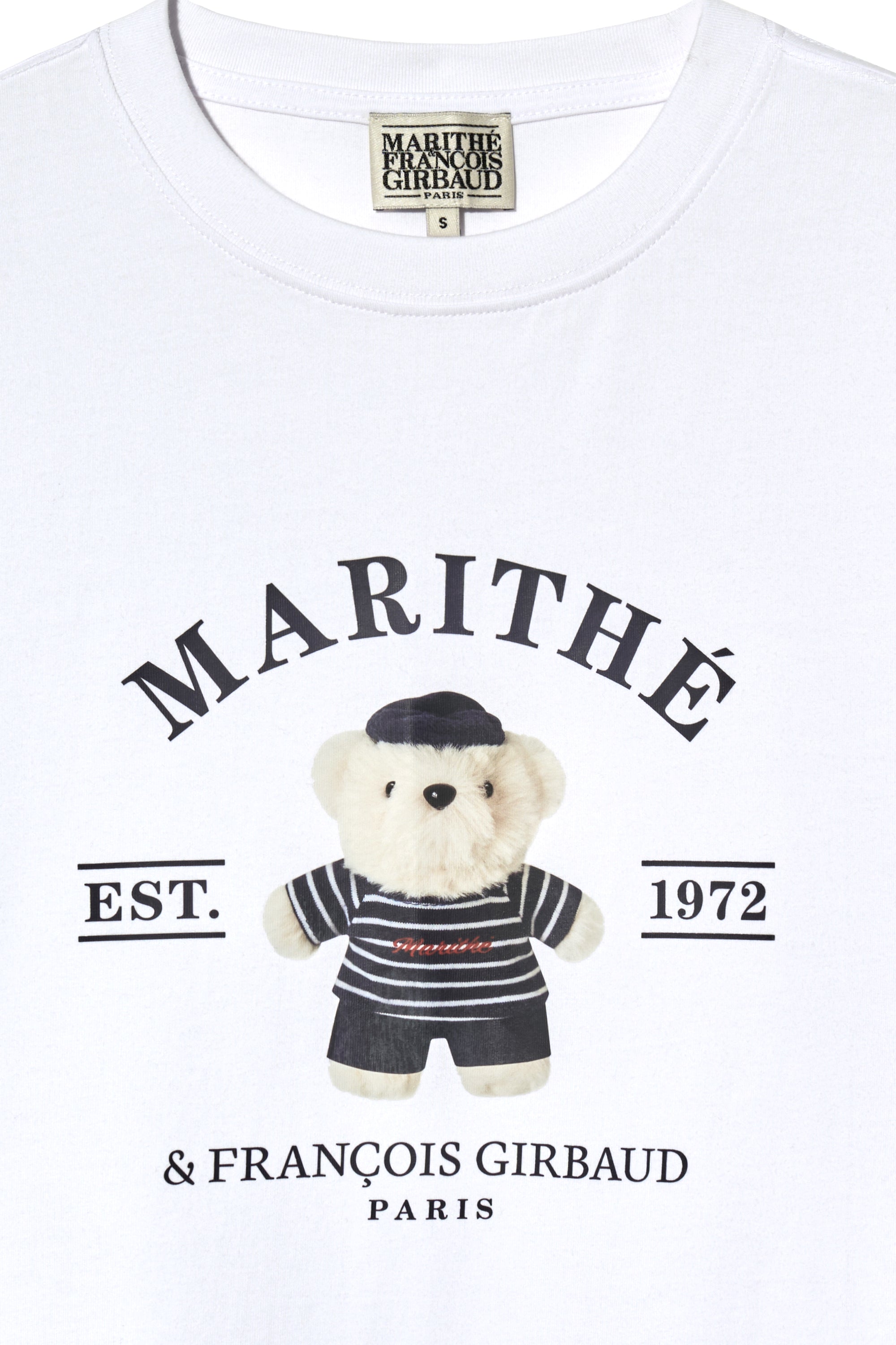 Doodle Bear Image Graphic Tee White