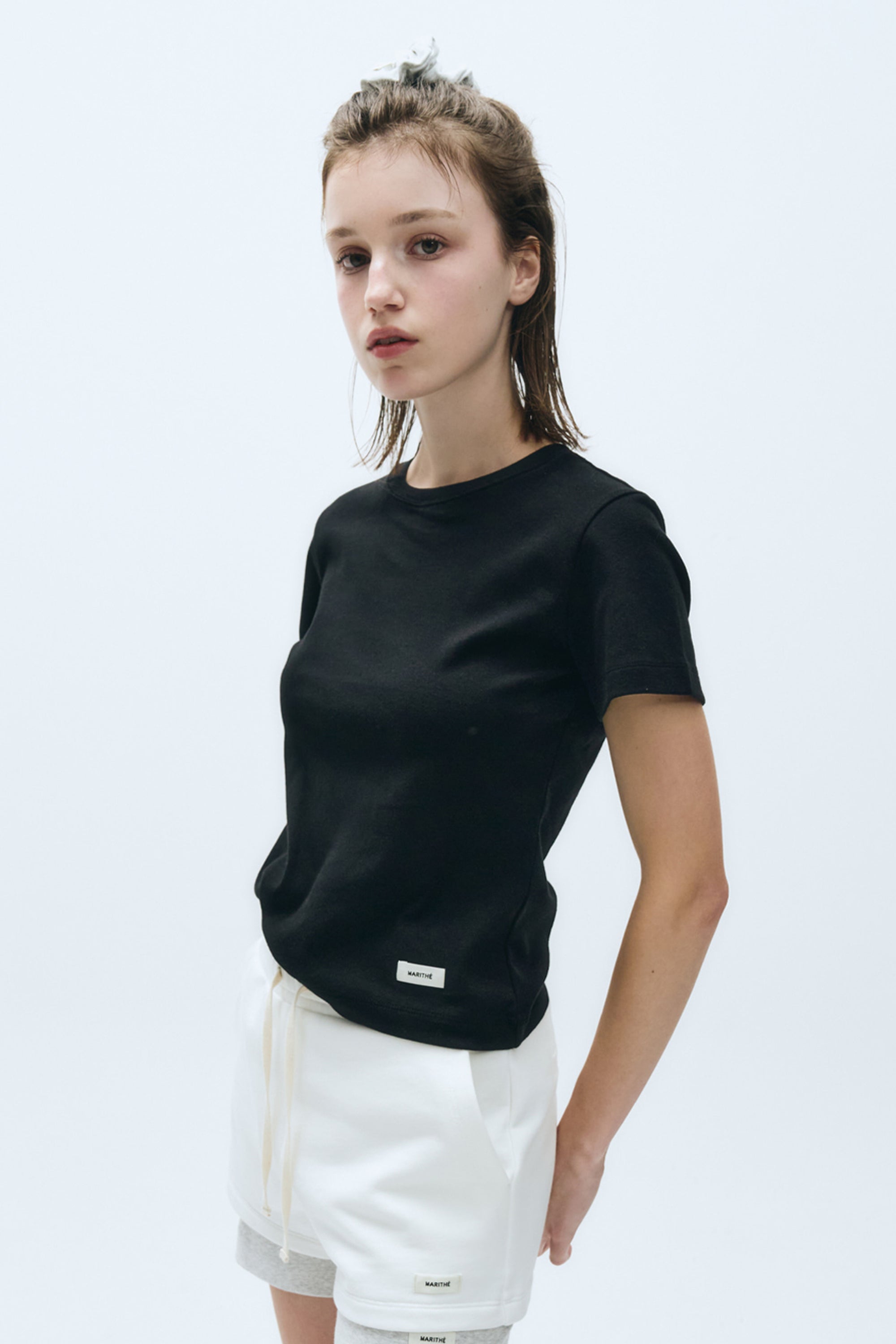 W Basic Tee Black