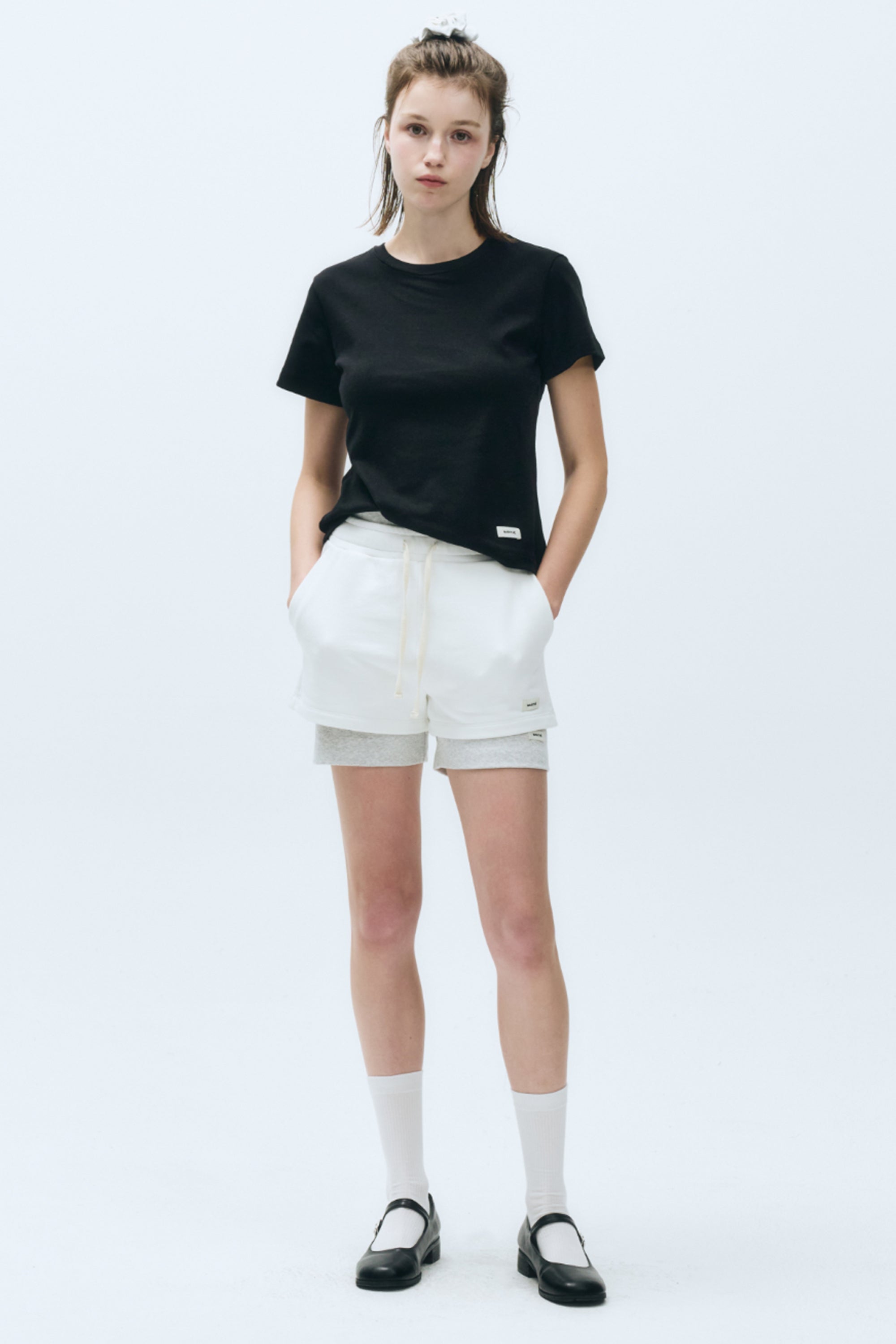 W Basic Tee Black