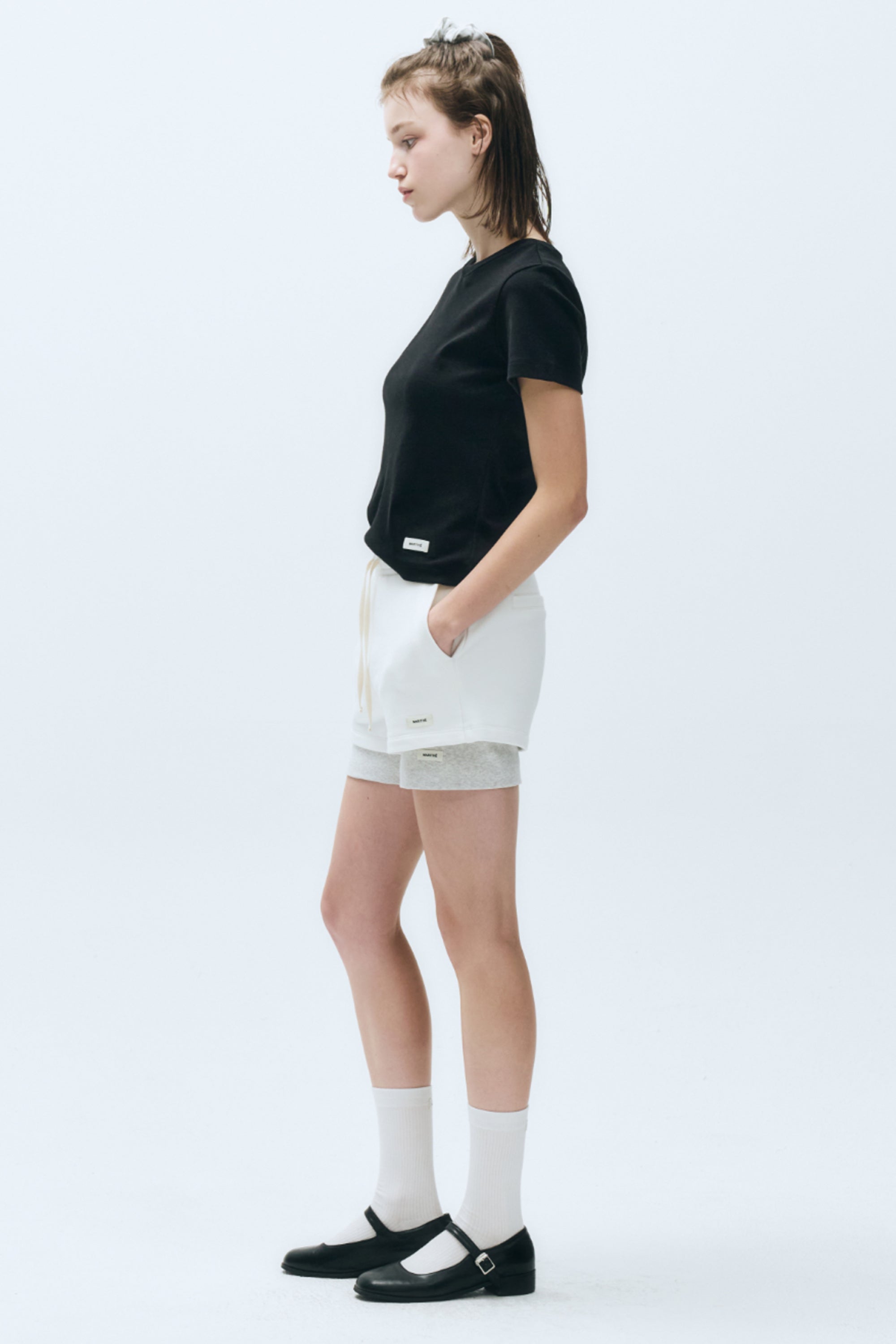 W Basic Tee Black