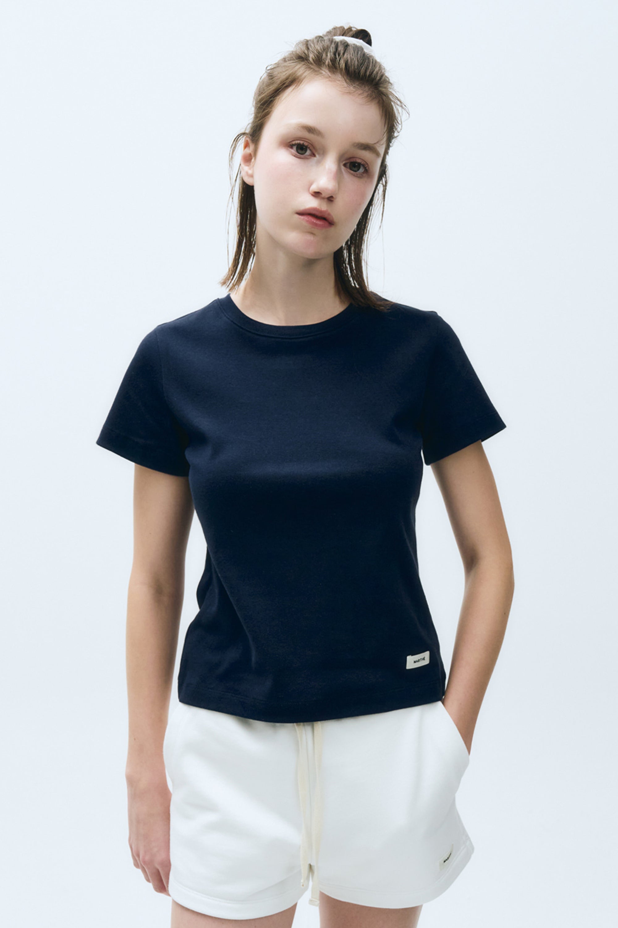 W Basic Tee Navy