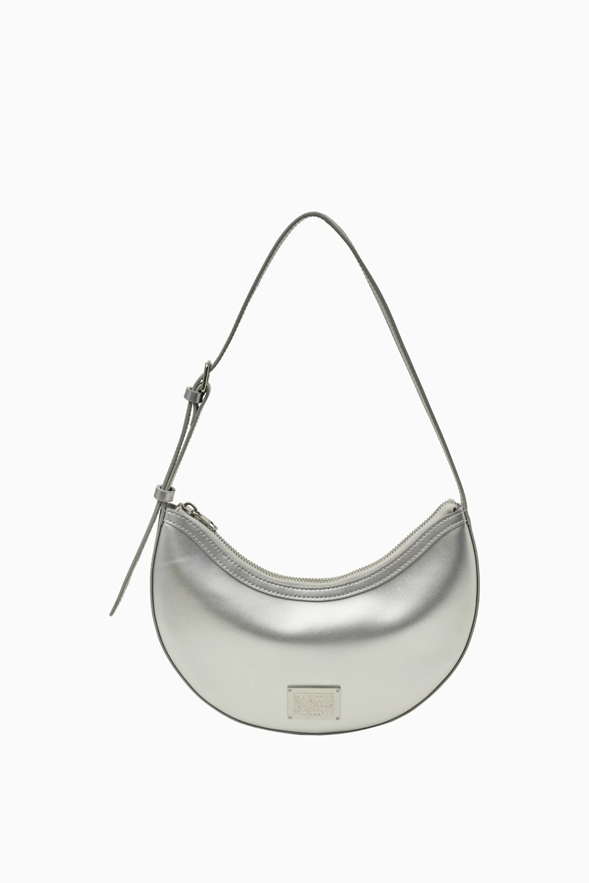 Classic Logo Moon Shoulder Bag Silver
