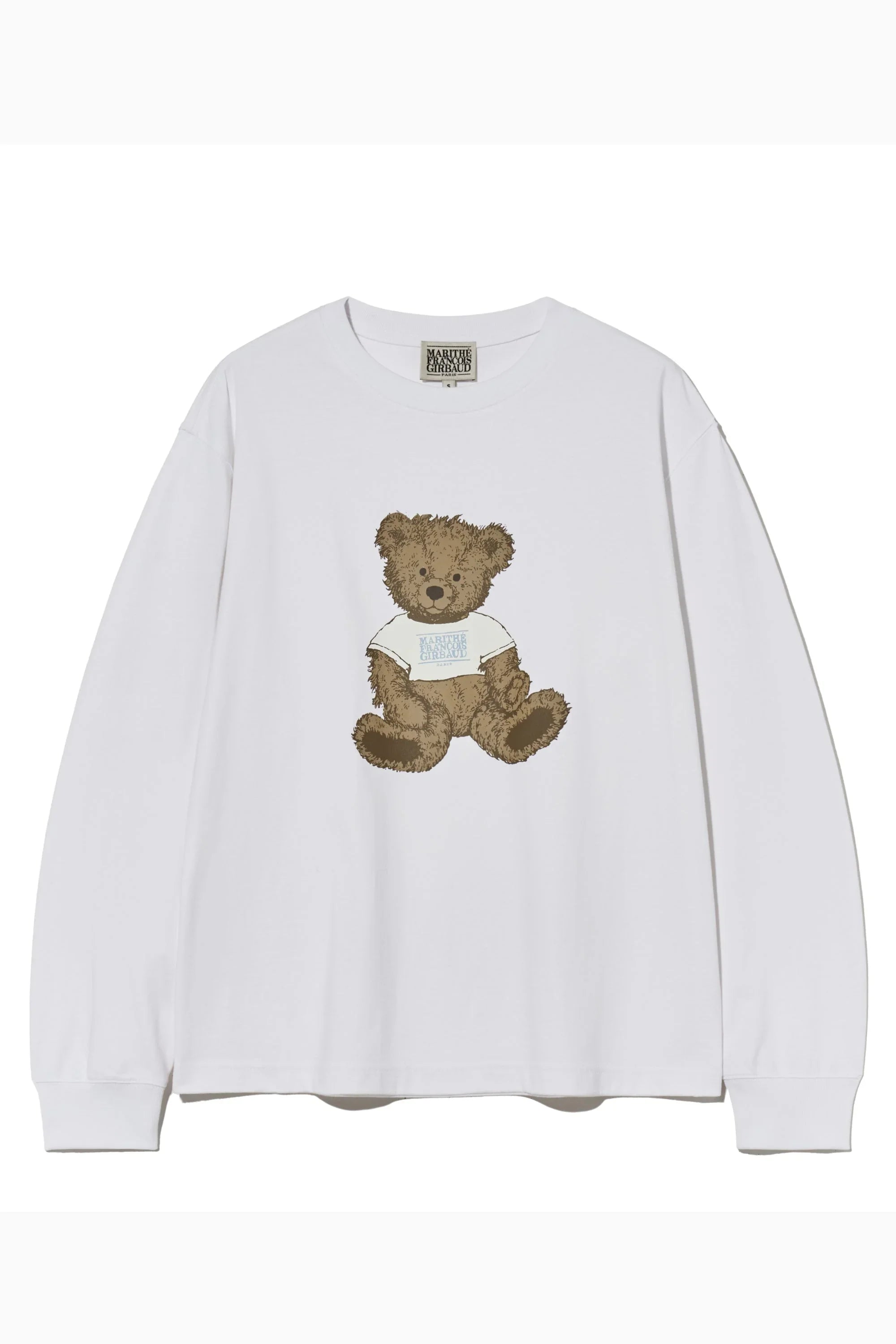 Doodle Bear Long Sleeve White