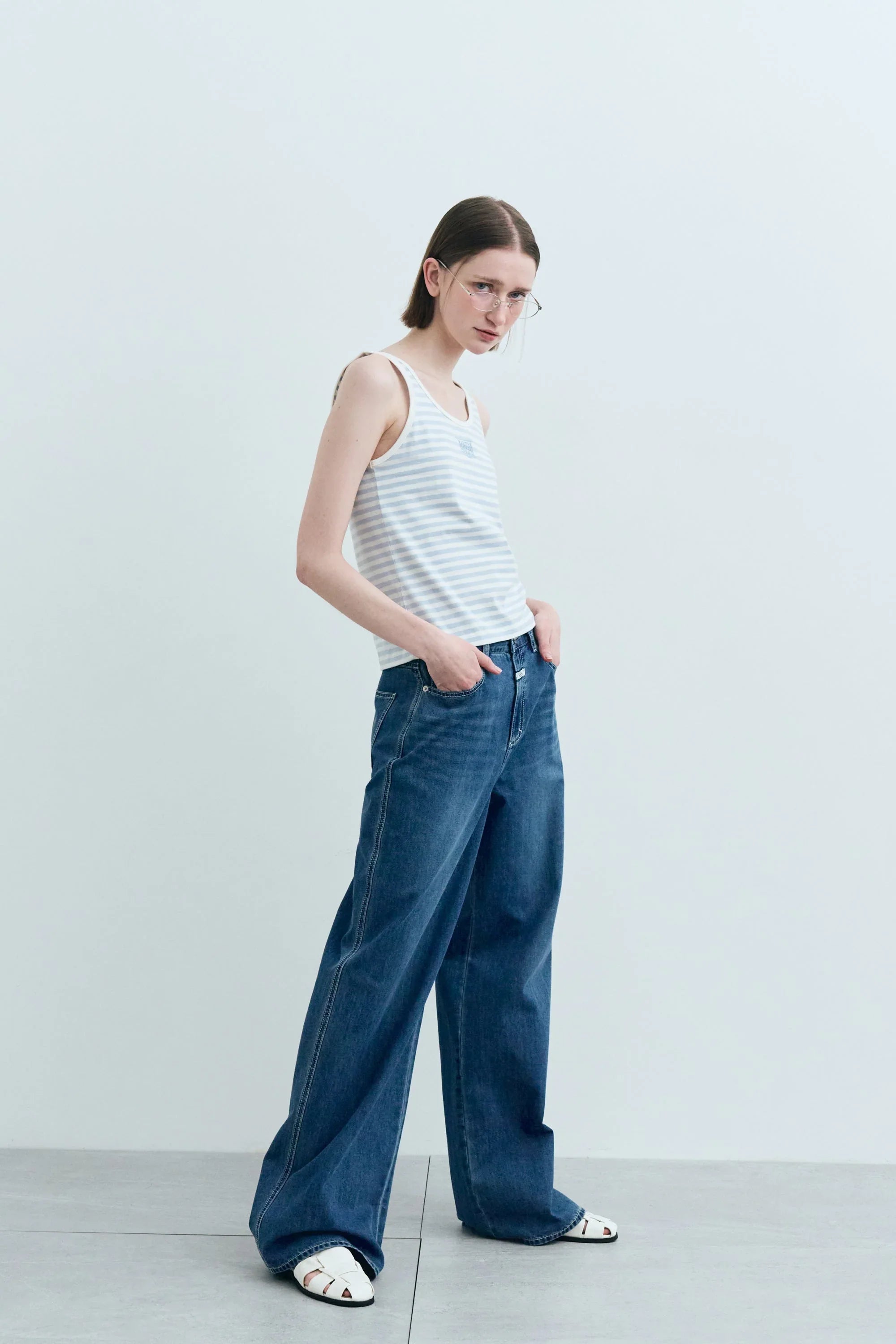 W Classic Logo Sleeveless Sky Blue