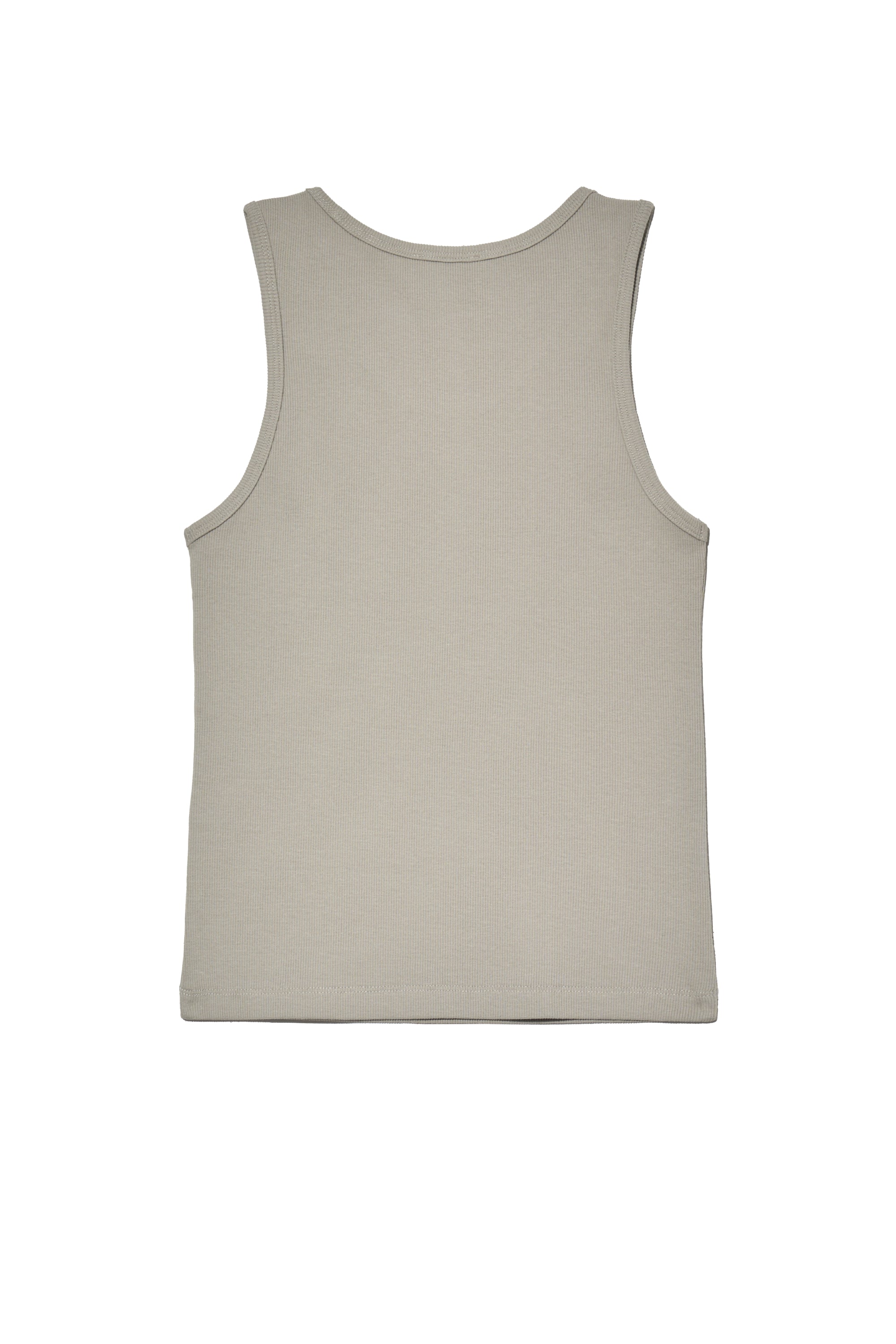 W U Neck Sleeveless Light Beige