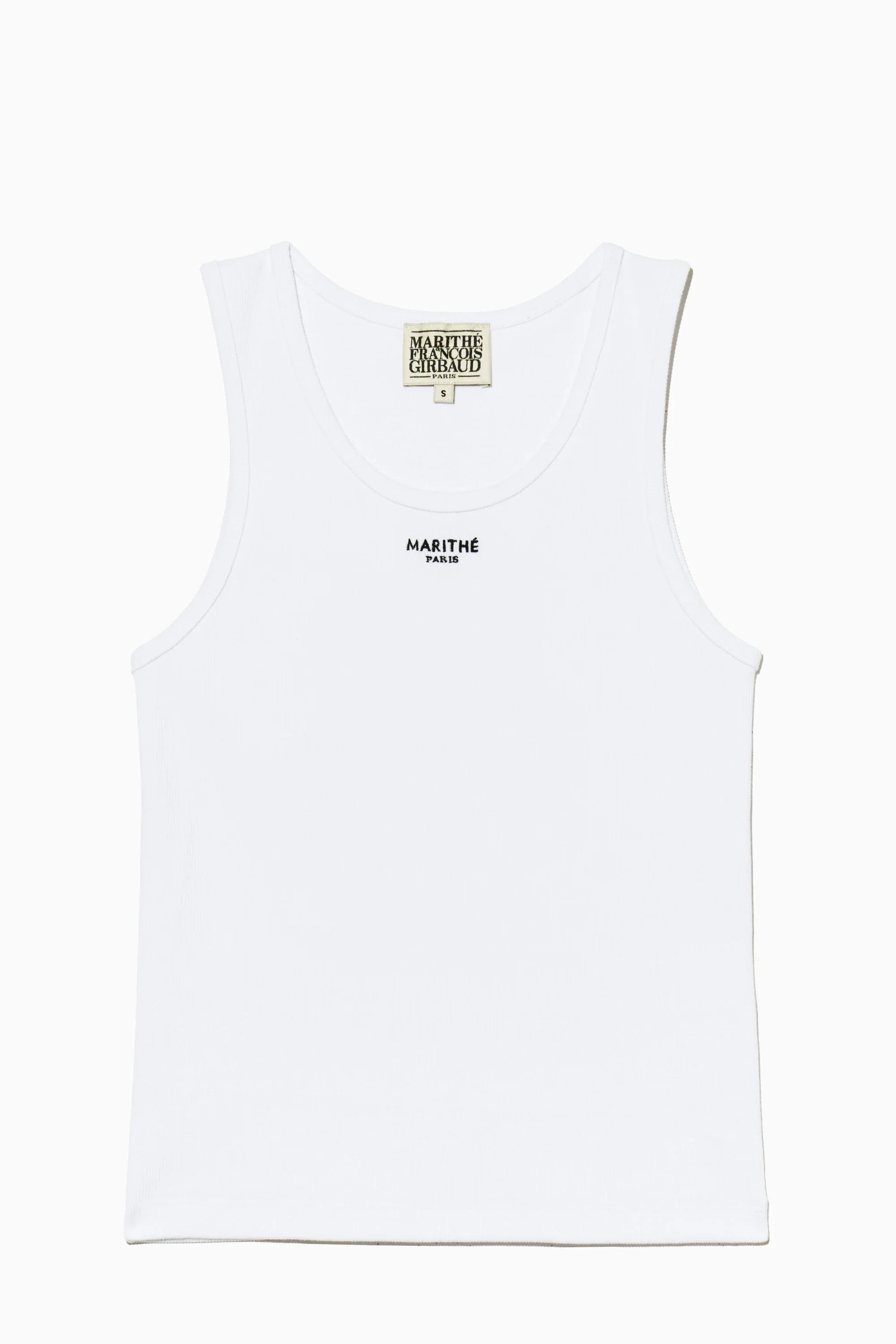 W U Neck Sleeveless White