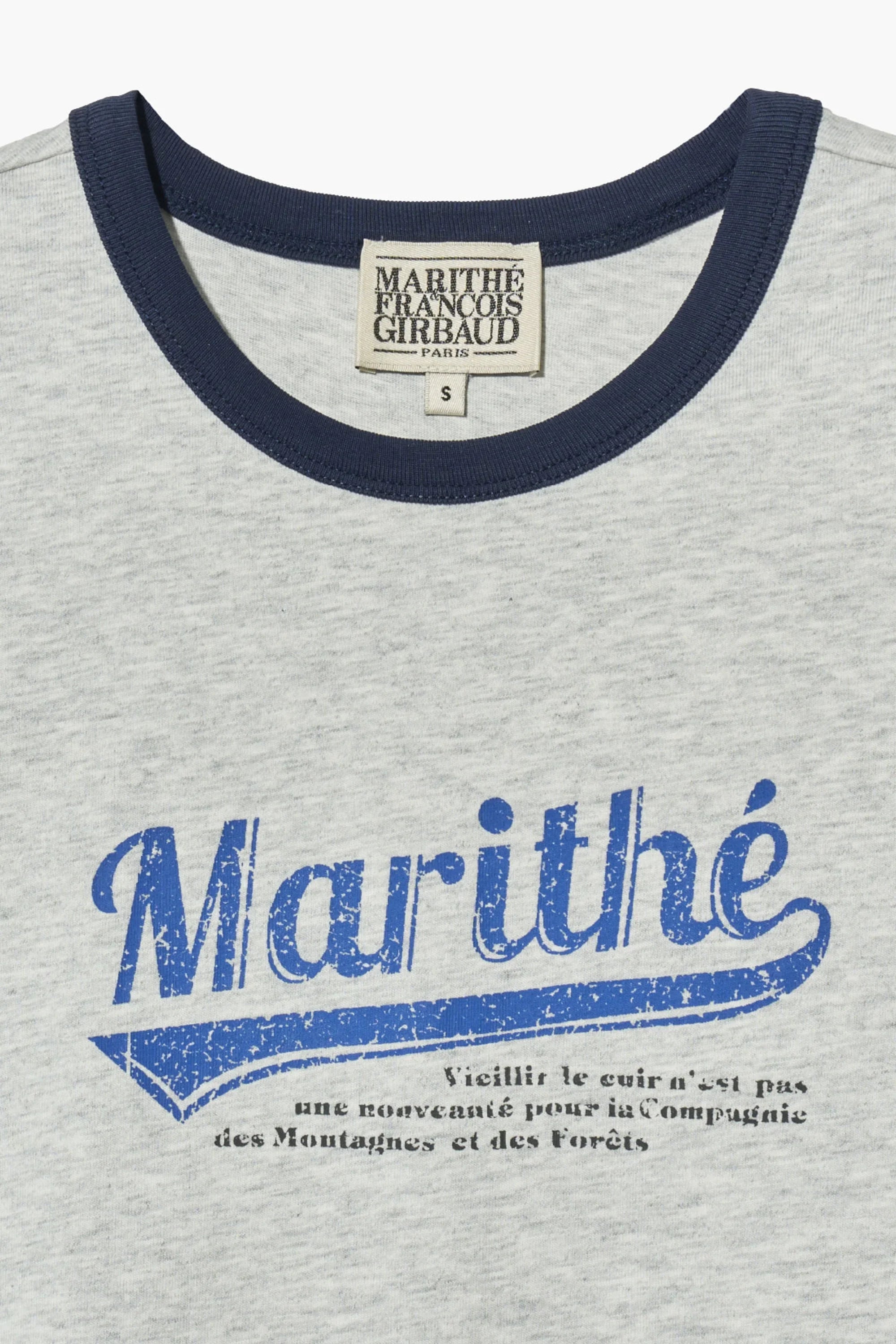 W Vintage Baseball Ringer Tee Light Heather Gray