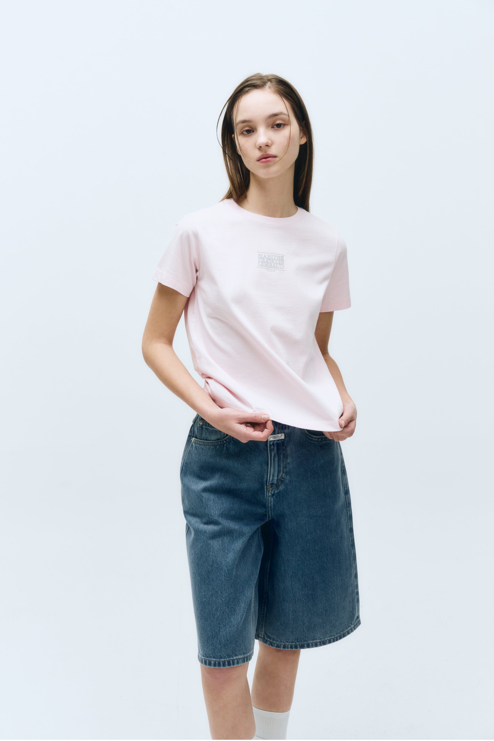 W Small Classic Logo Tee Light Pink