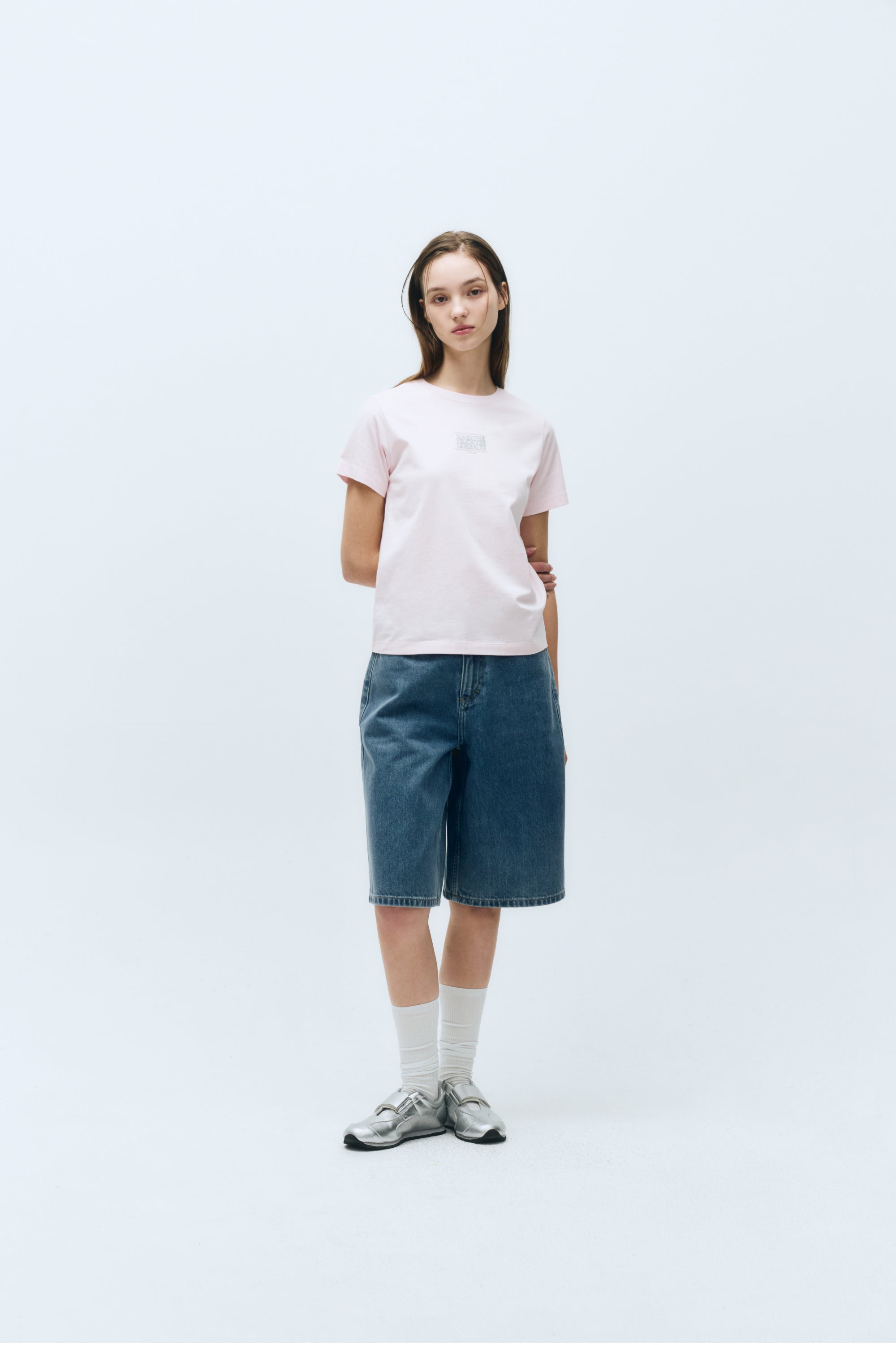 W Small Classic Logo Tee Light Pink