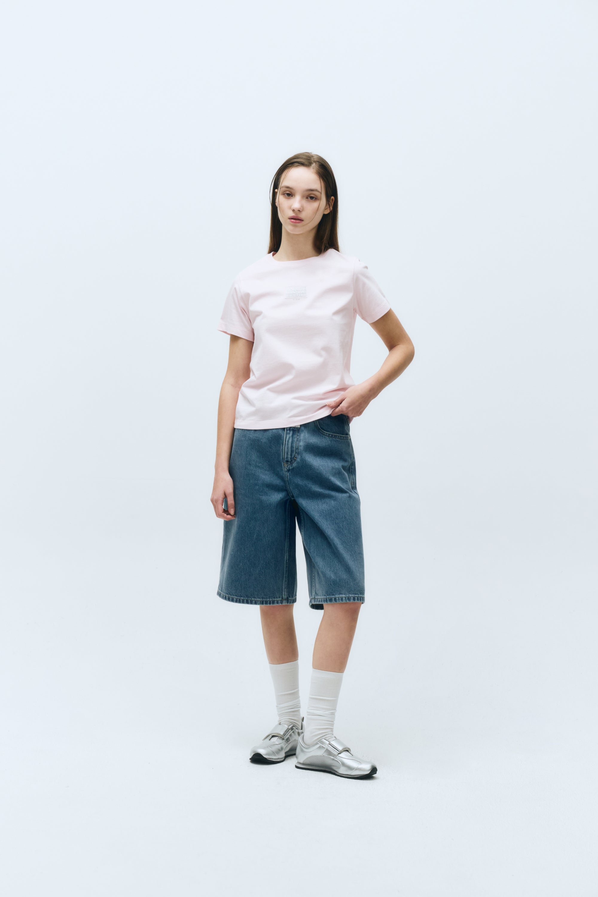 W Small Classic Logo Tee Light Pink