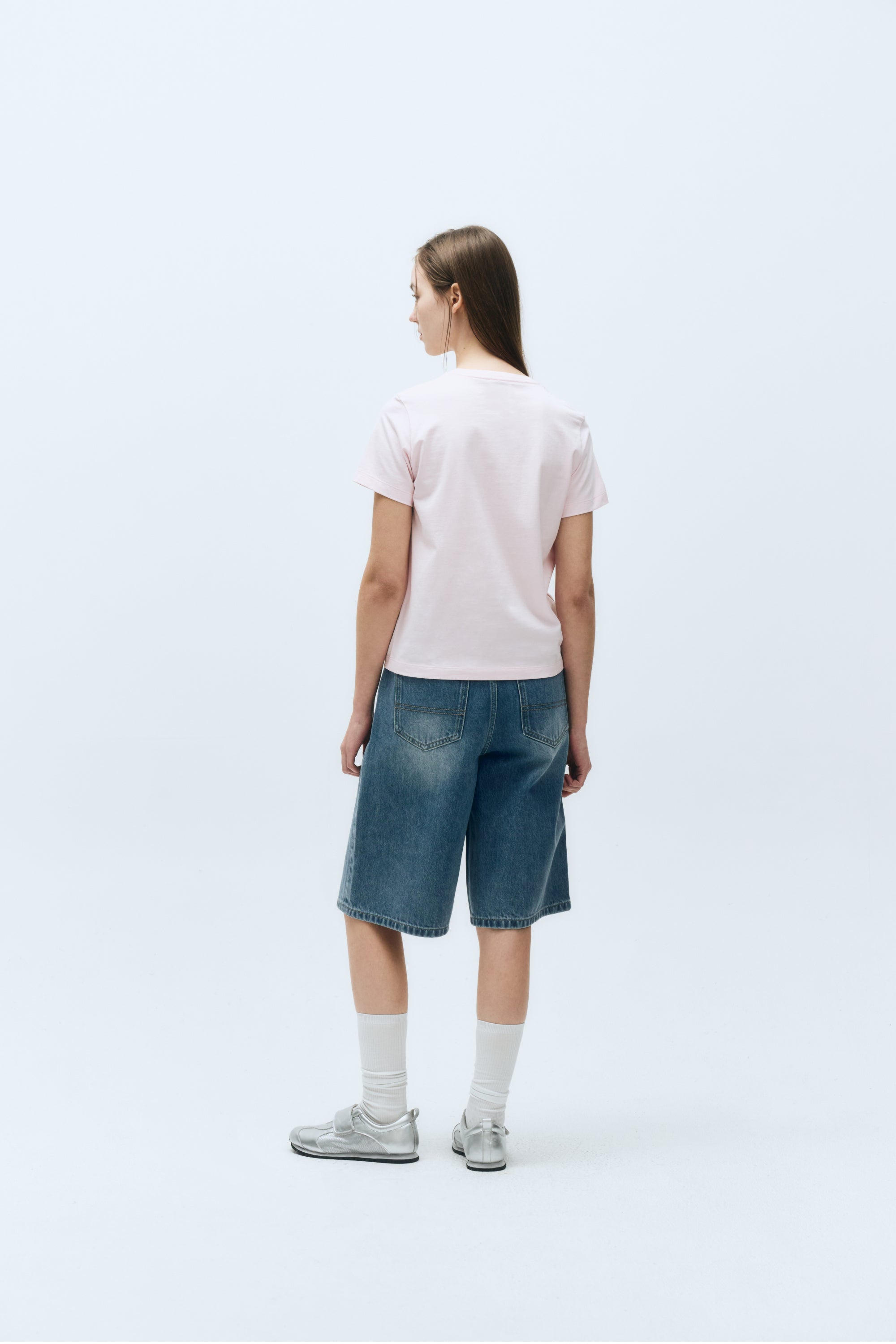 W Small Classic Logo Tee Light Pink