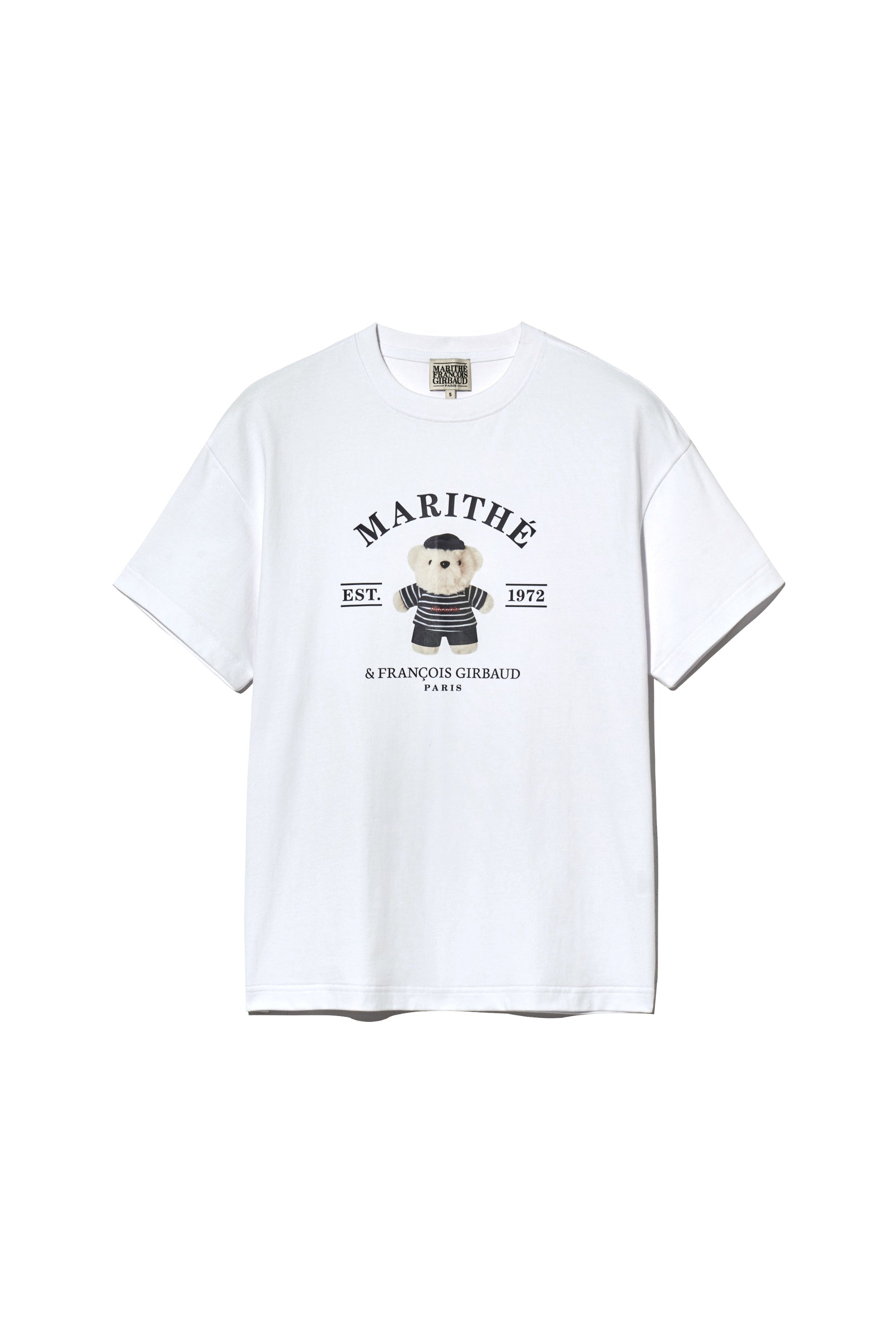 Doodle Bear Image Graphic Tee White