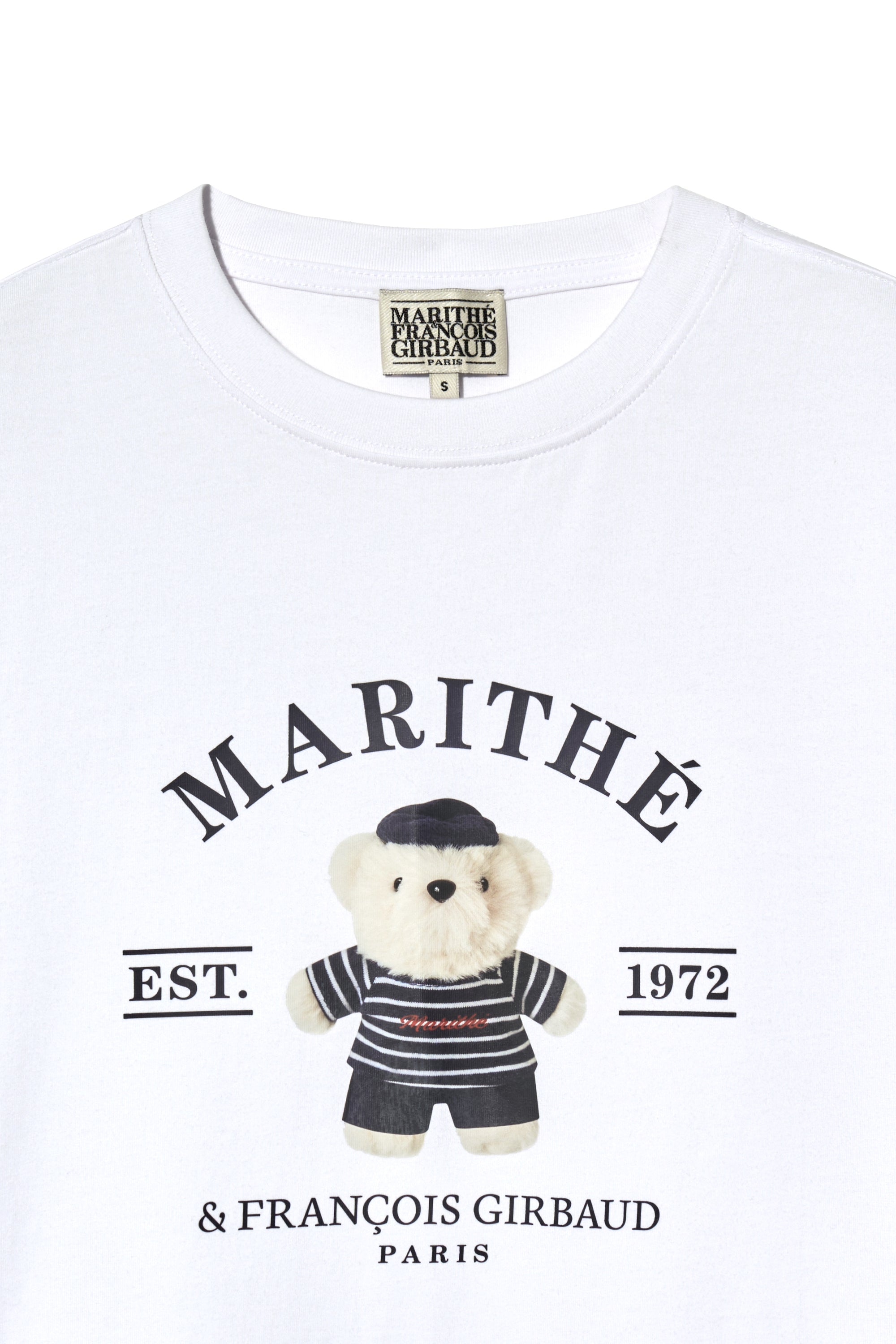 Doodle Bear Image Graphic Tee White