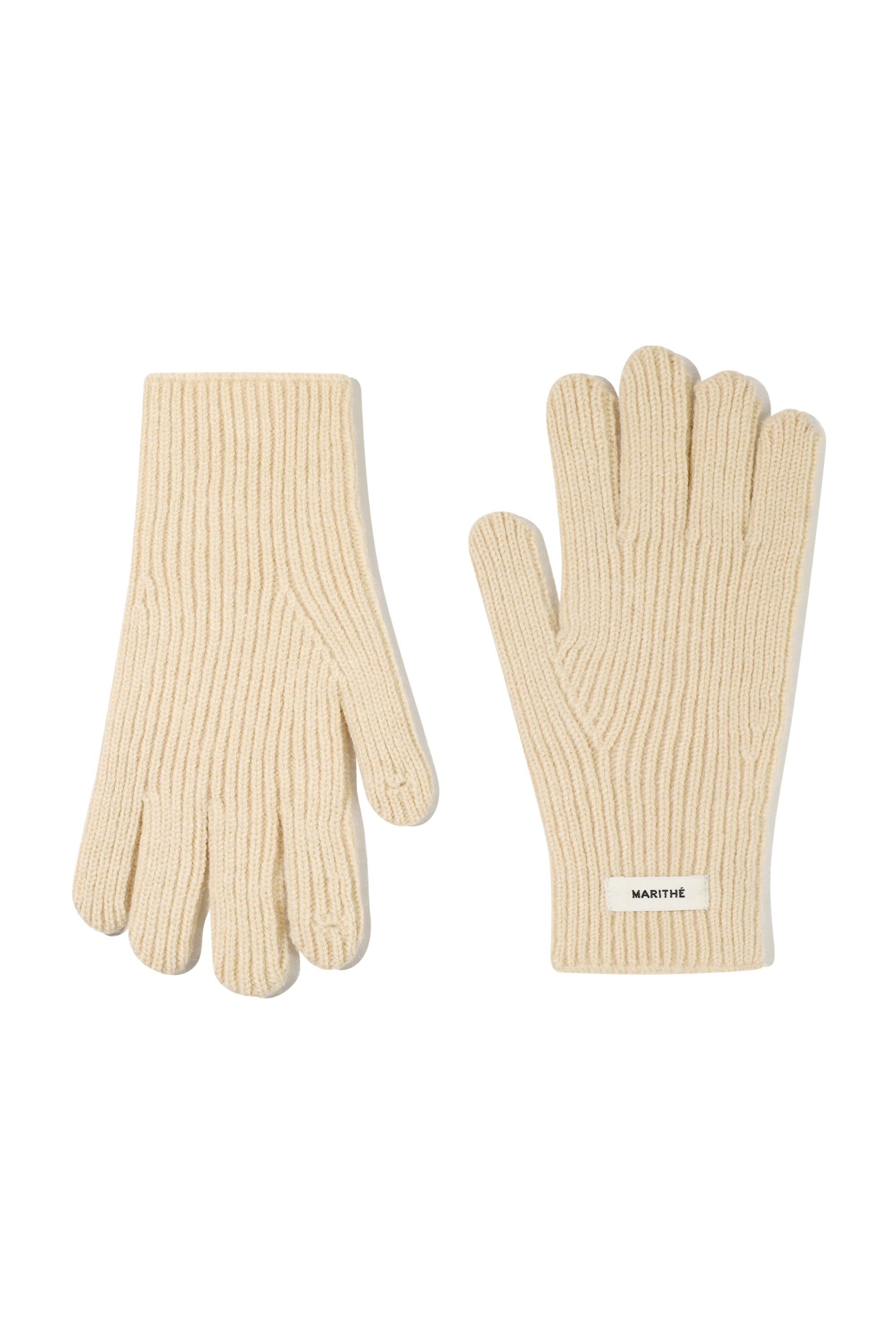 Regular Logo Muffler&Glove Beige