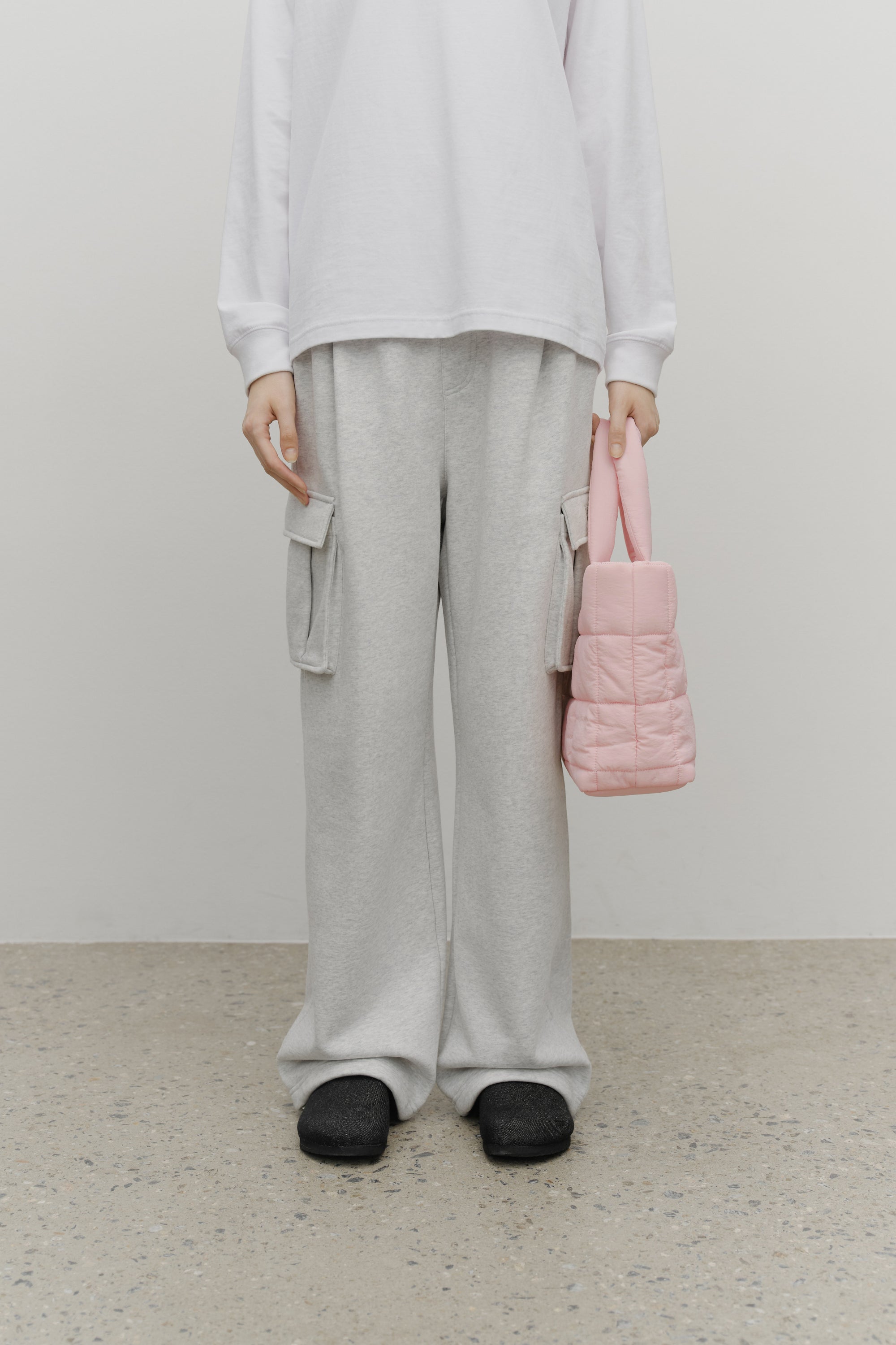 Classic Logo Padding Tote Bag Baby Pink