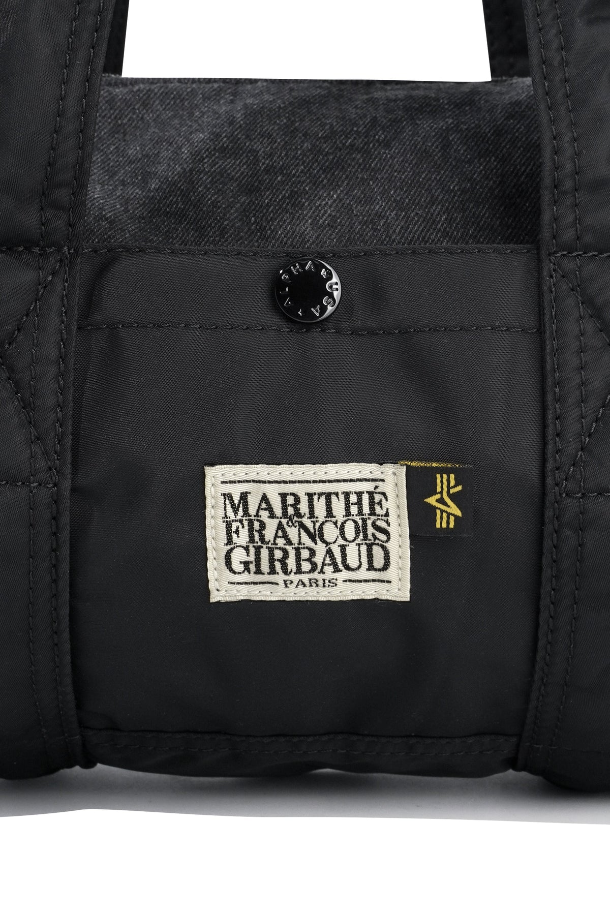 Marithe X Alpha Industries Classic Logo Nylon Duffle Bag Black