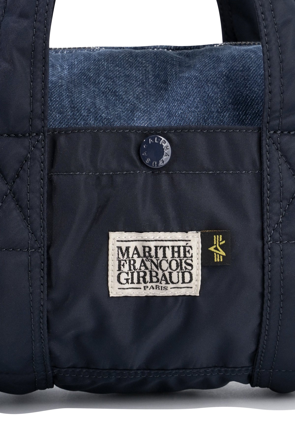 Marithe X Alpha Industries Classic Logo Nylon Duffle Bag Navy