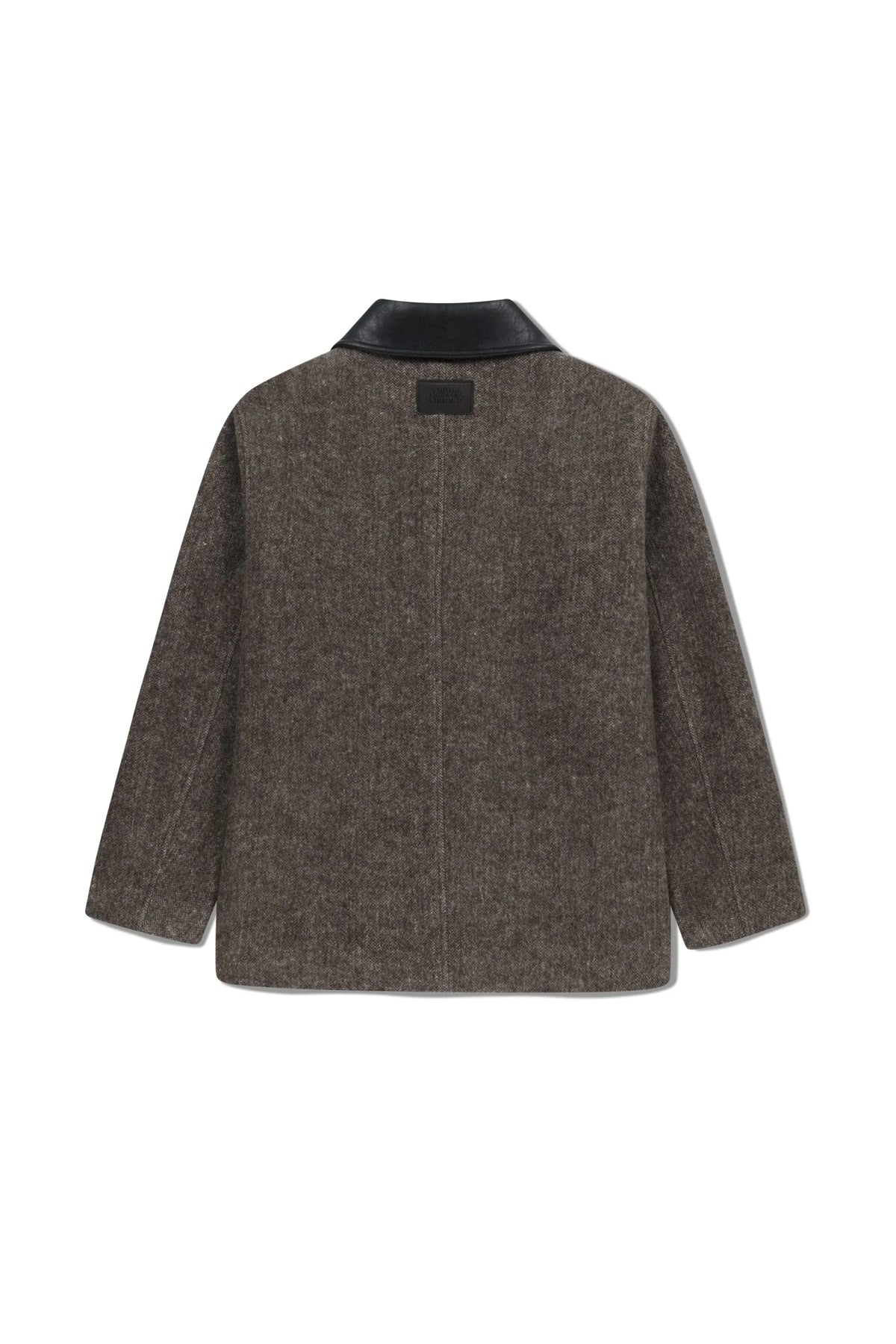 Collar Point Half Coat Brown