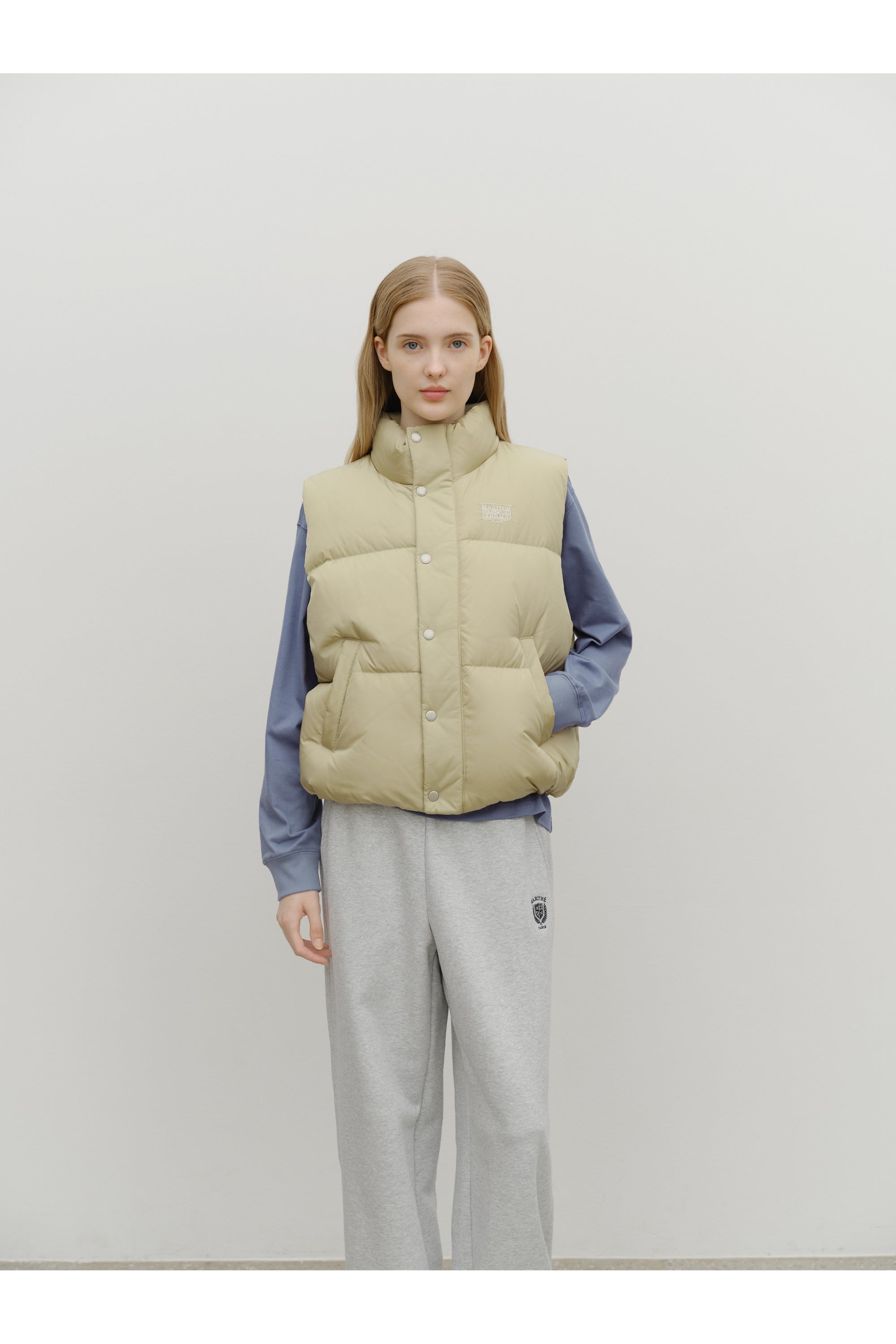 Classic Logo Down Vest Beige