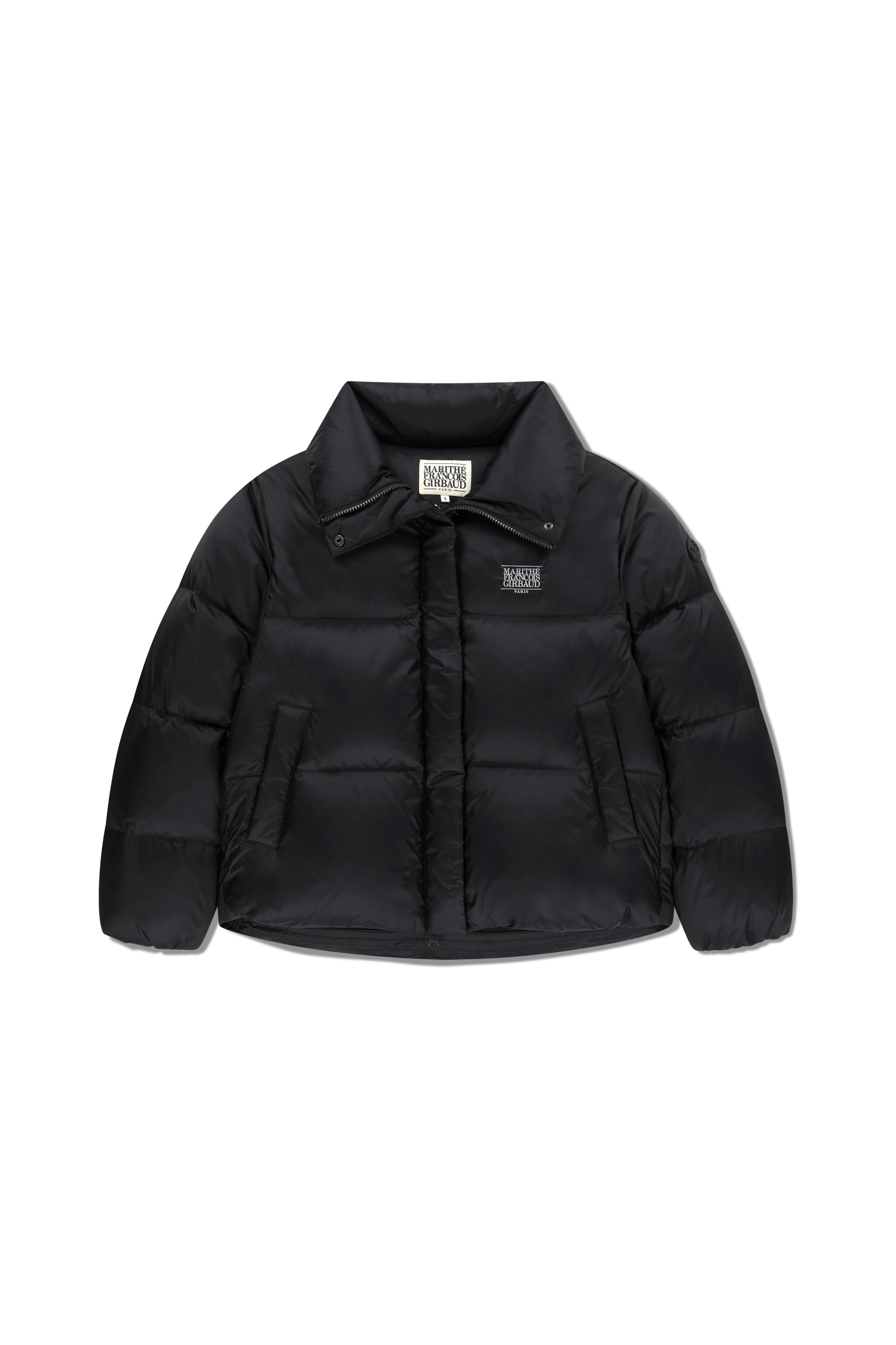 W Wide Collar Down Jacket Black