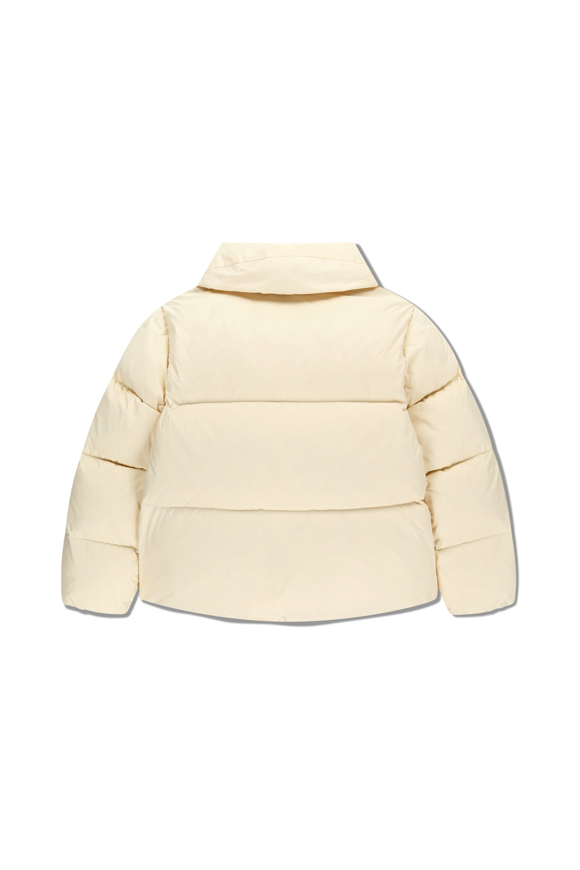 W Wide Collar Down Jacket Cream