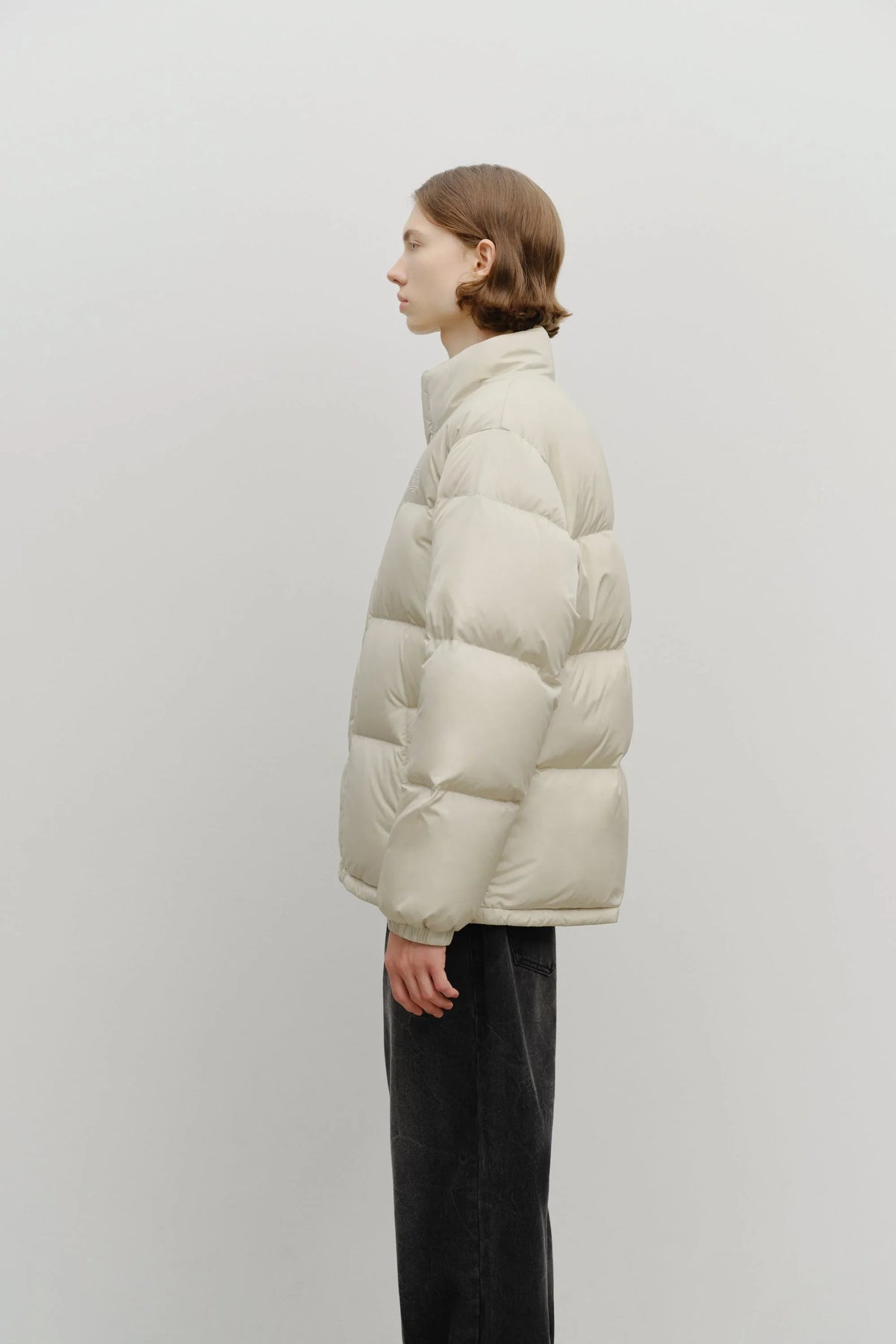 Classic Logo Down Jacket Light Beige