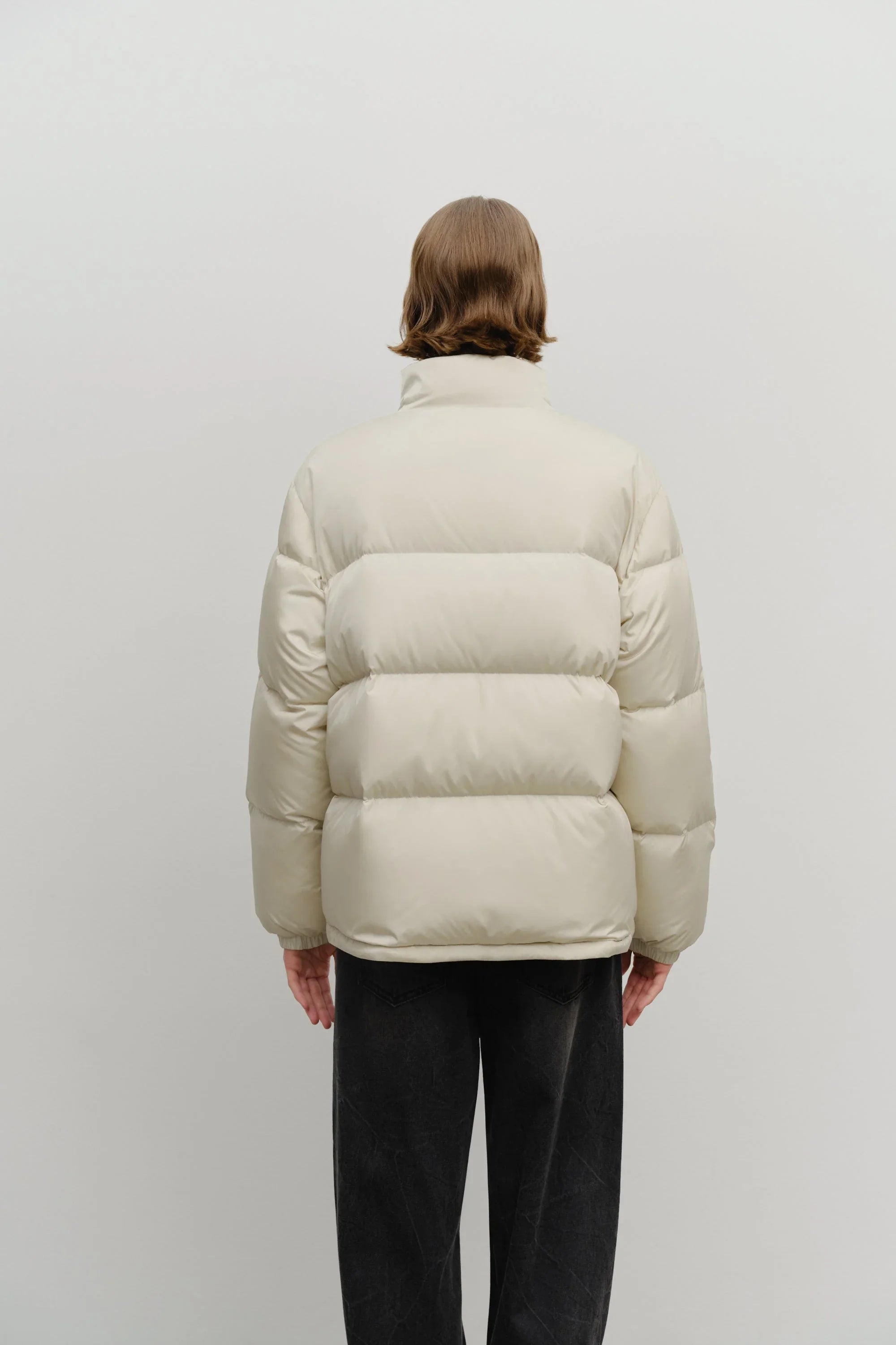 Classic Logo Down Jacket Light Beige