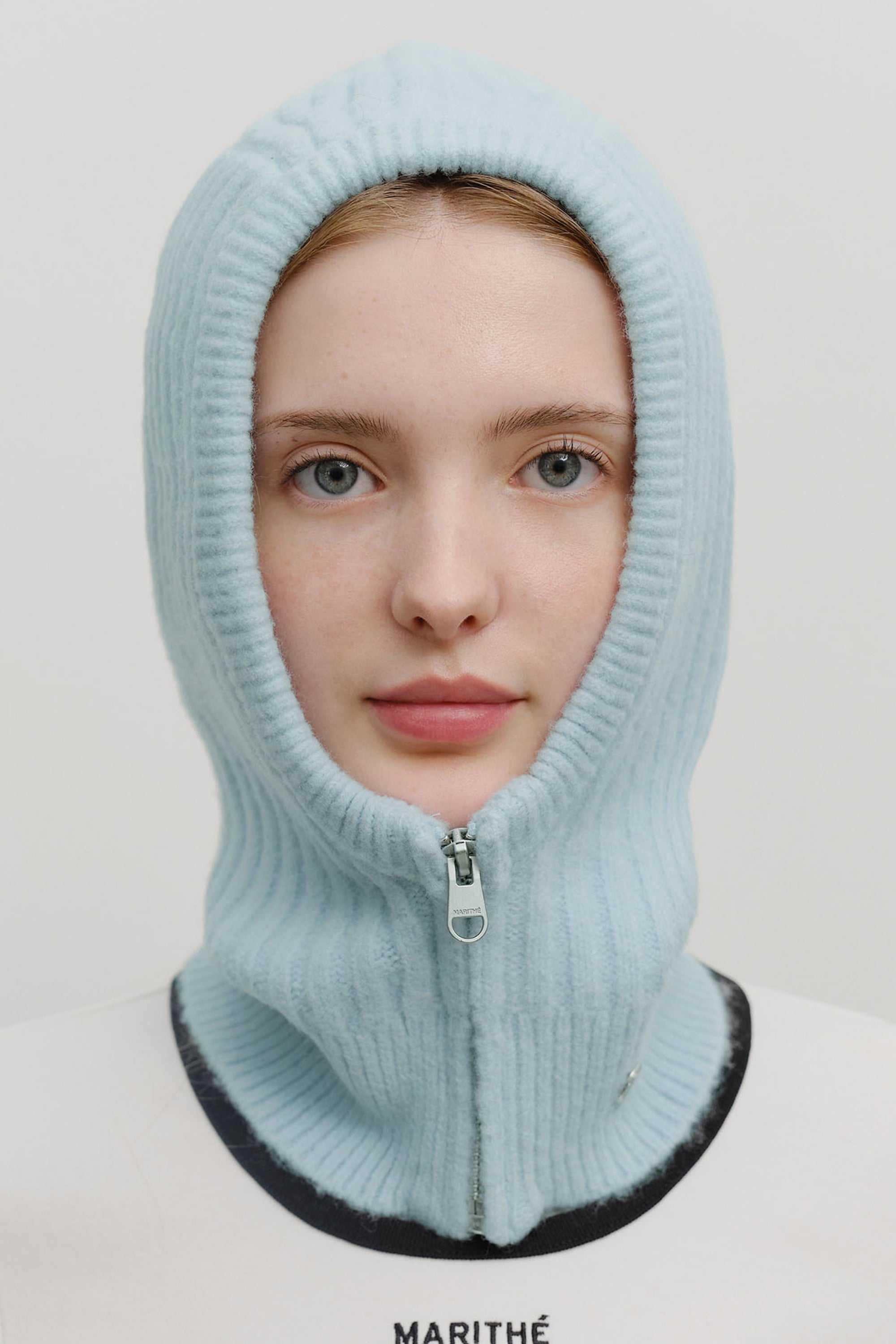 Classic Logo Zip Up Balaclava Sky Blue