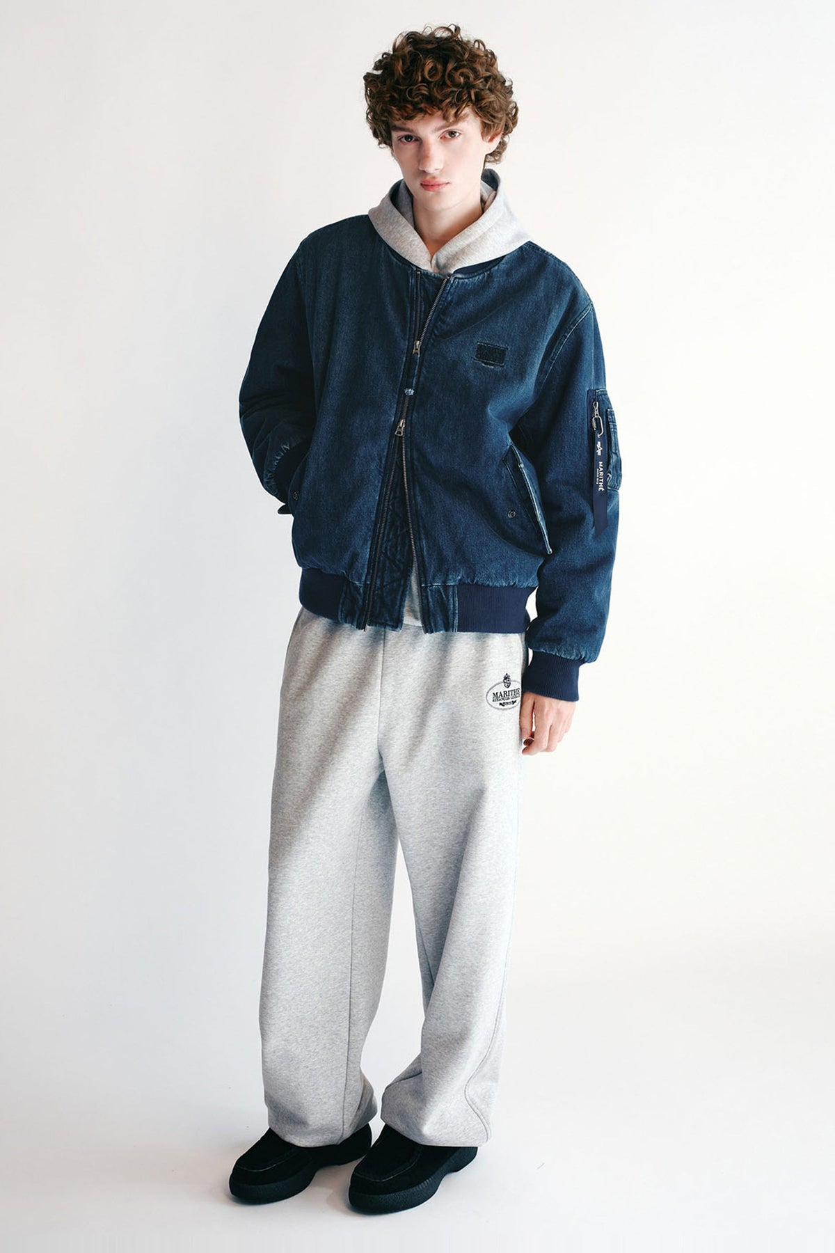 Marithe X Alpha Industries Ma-1 Jumper Blue
