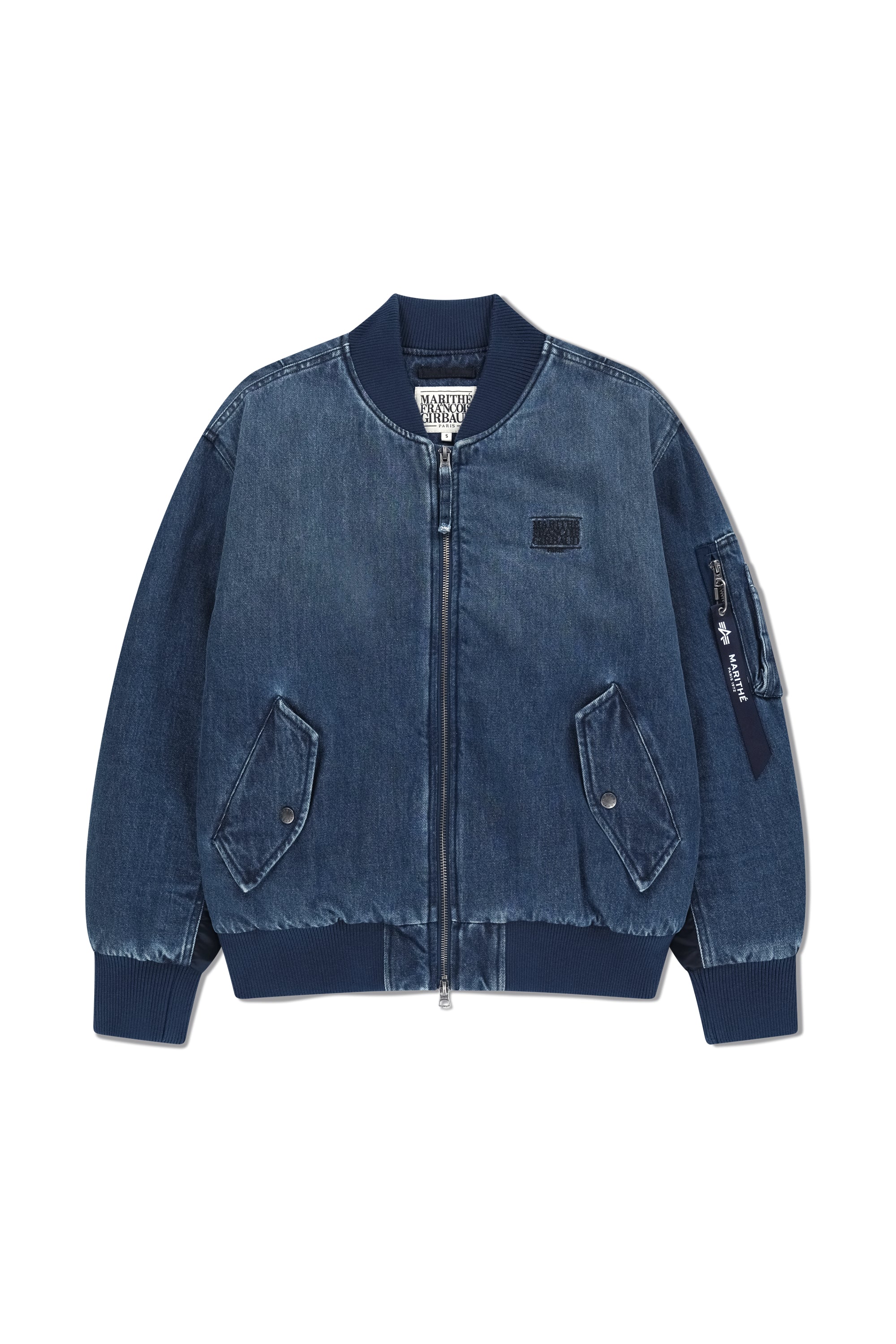 Marithe X Alpha Industries Ma-1 Jumper Blue