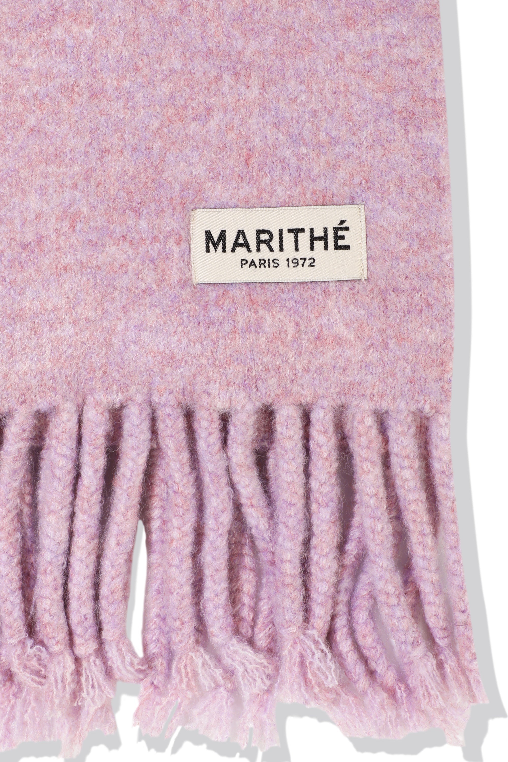 Fuzzy Solid Knit Muffler Light Purple