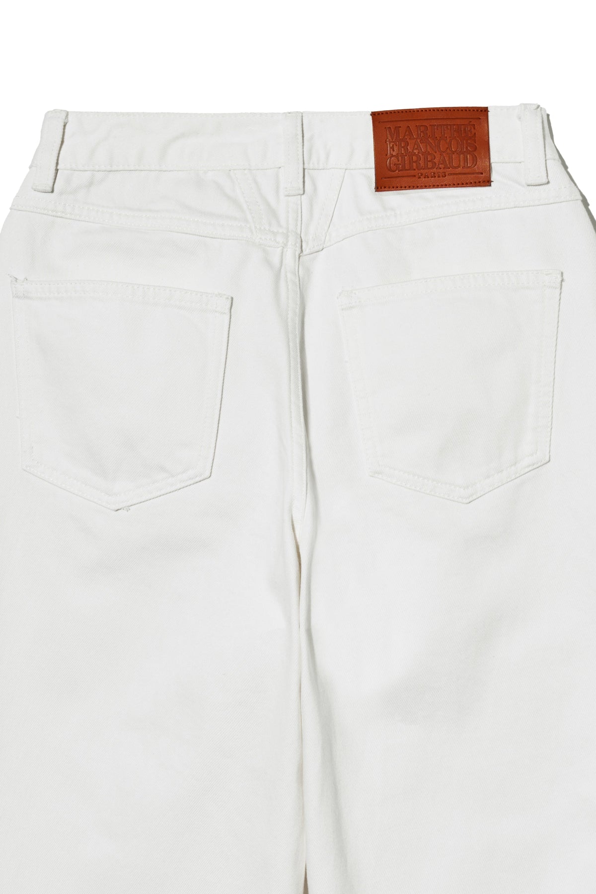 W High Straight Denim Pants White