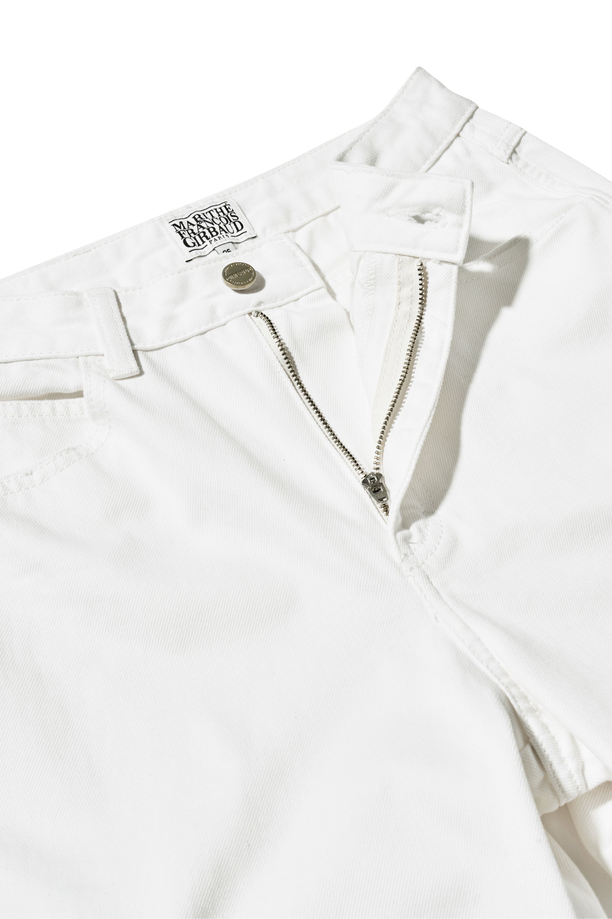 W High Straight Denim Pants White