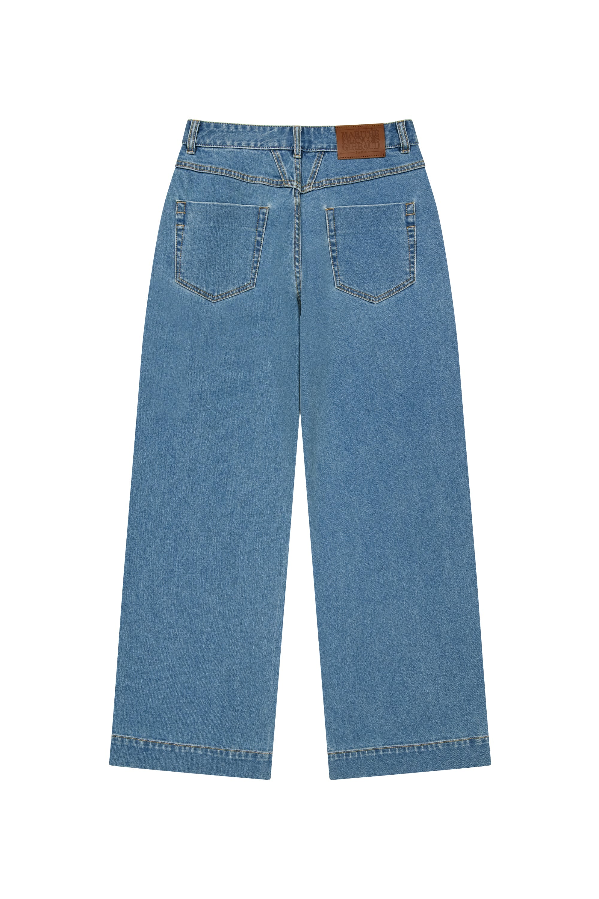 W Low-Waist Wide Denim Pants Blue