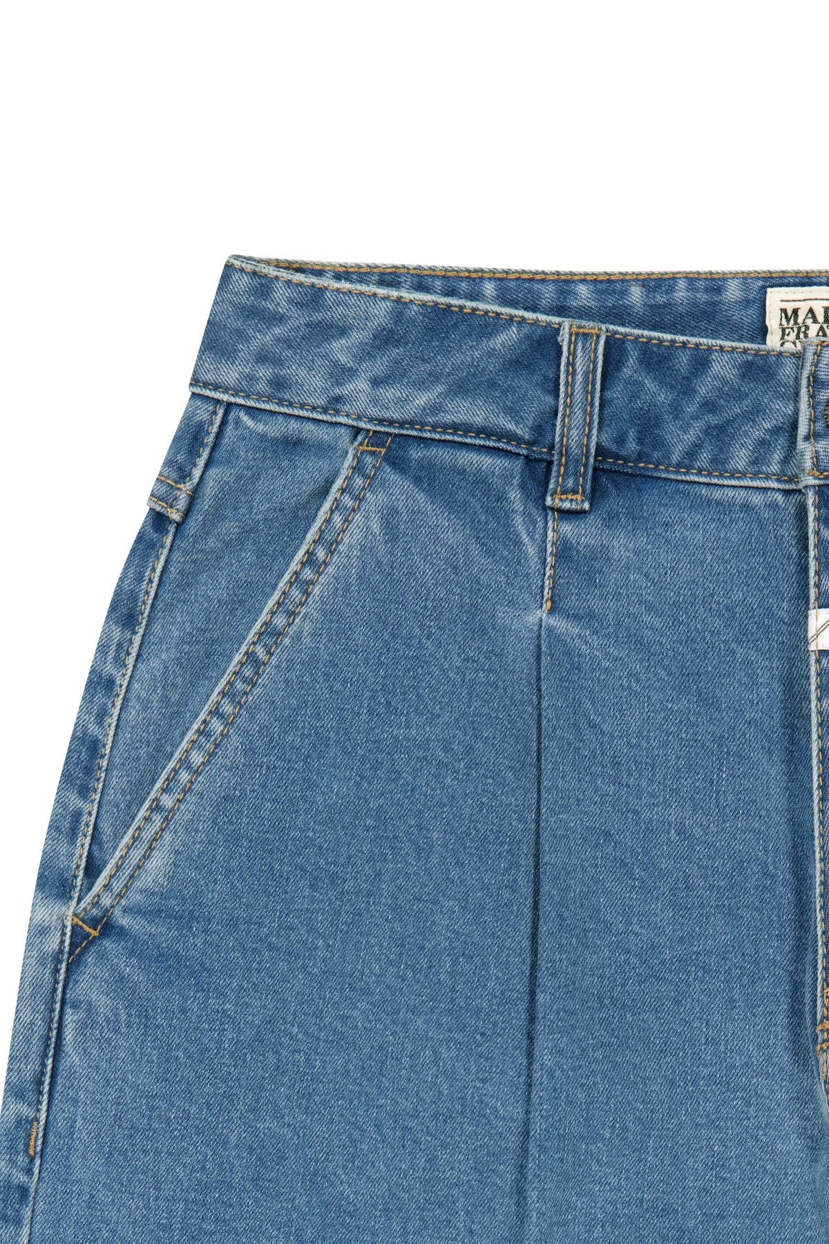 W Low-Waist Wide Denim Pants Blue