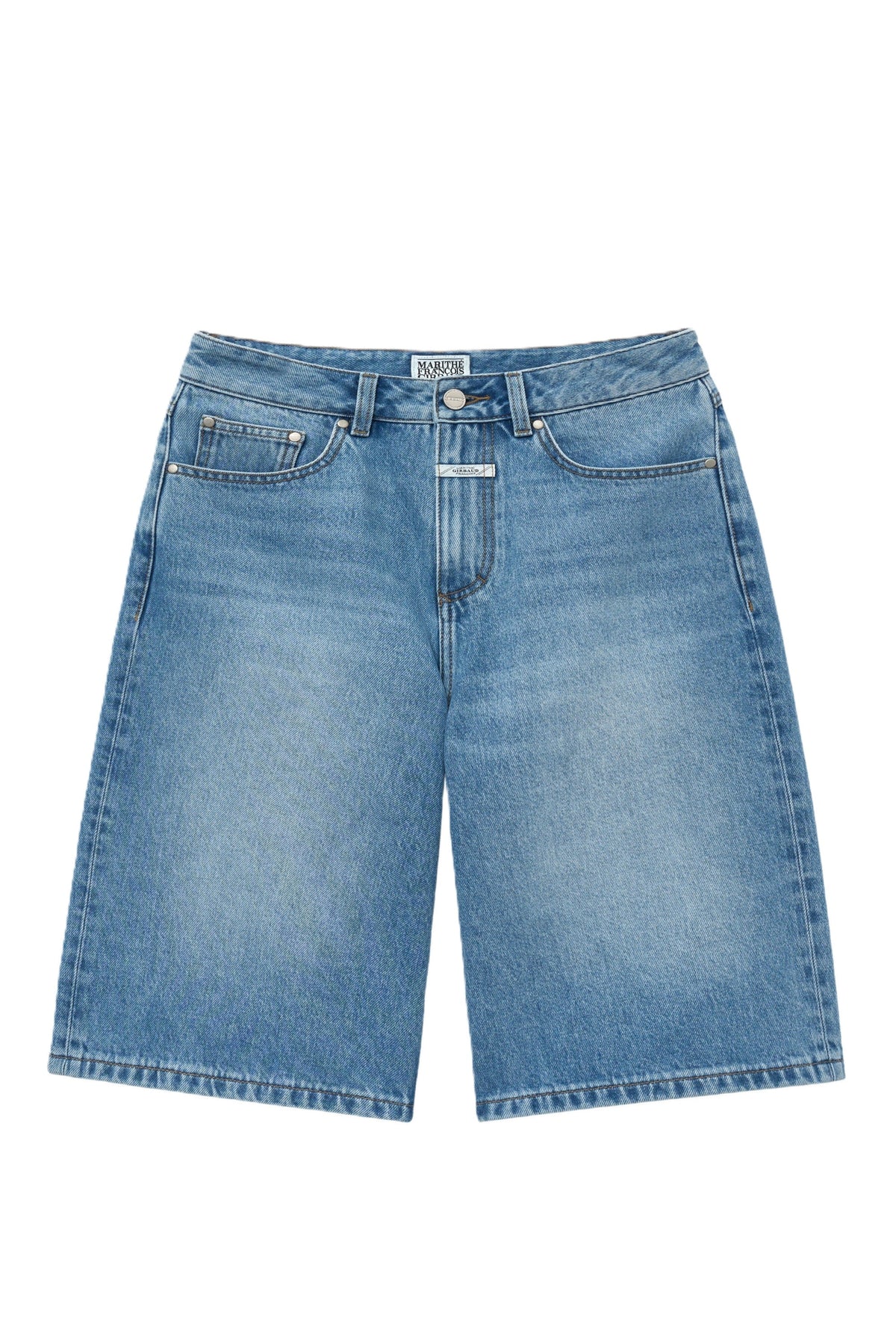 W Long Bermuda Denim Pants Light Blue