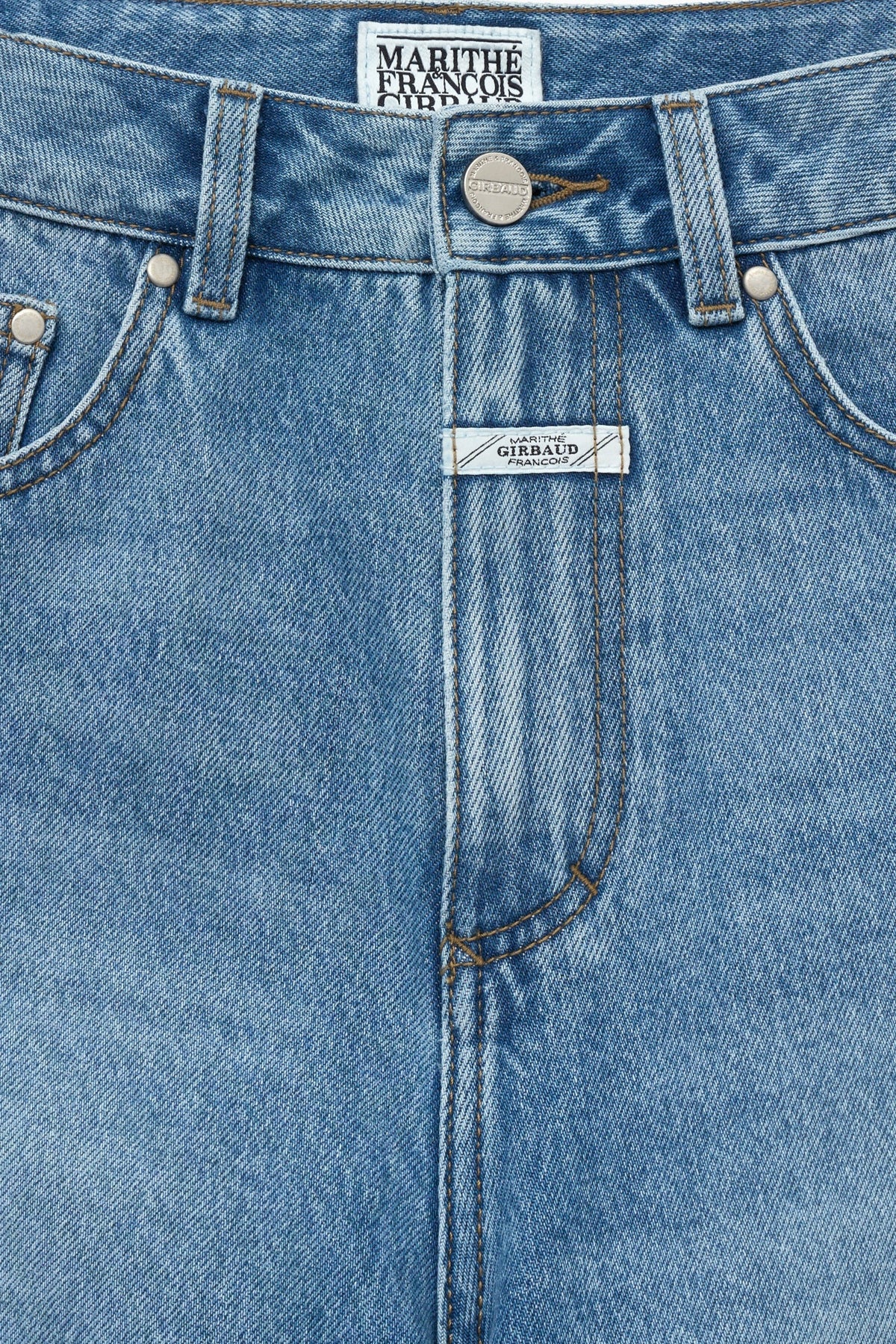W Long Bermuda Denim Pants Light Blue