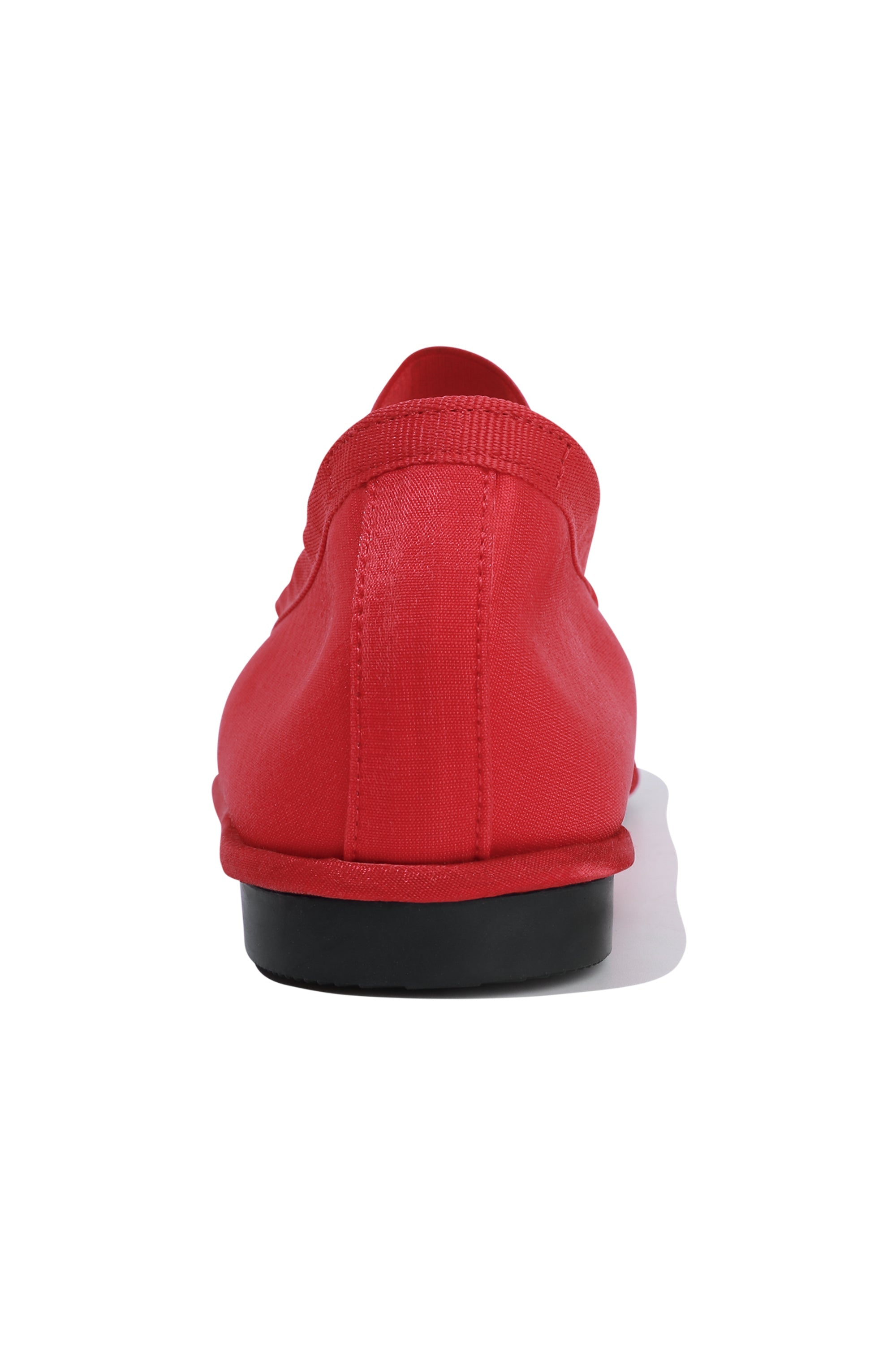 W Banding Ribbon Flat Shoes Red