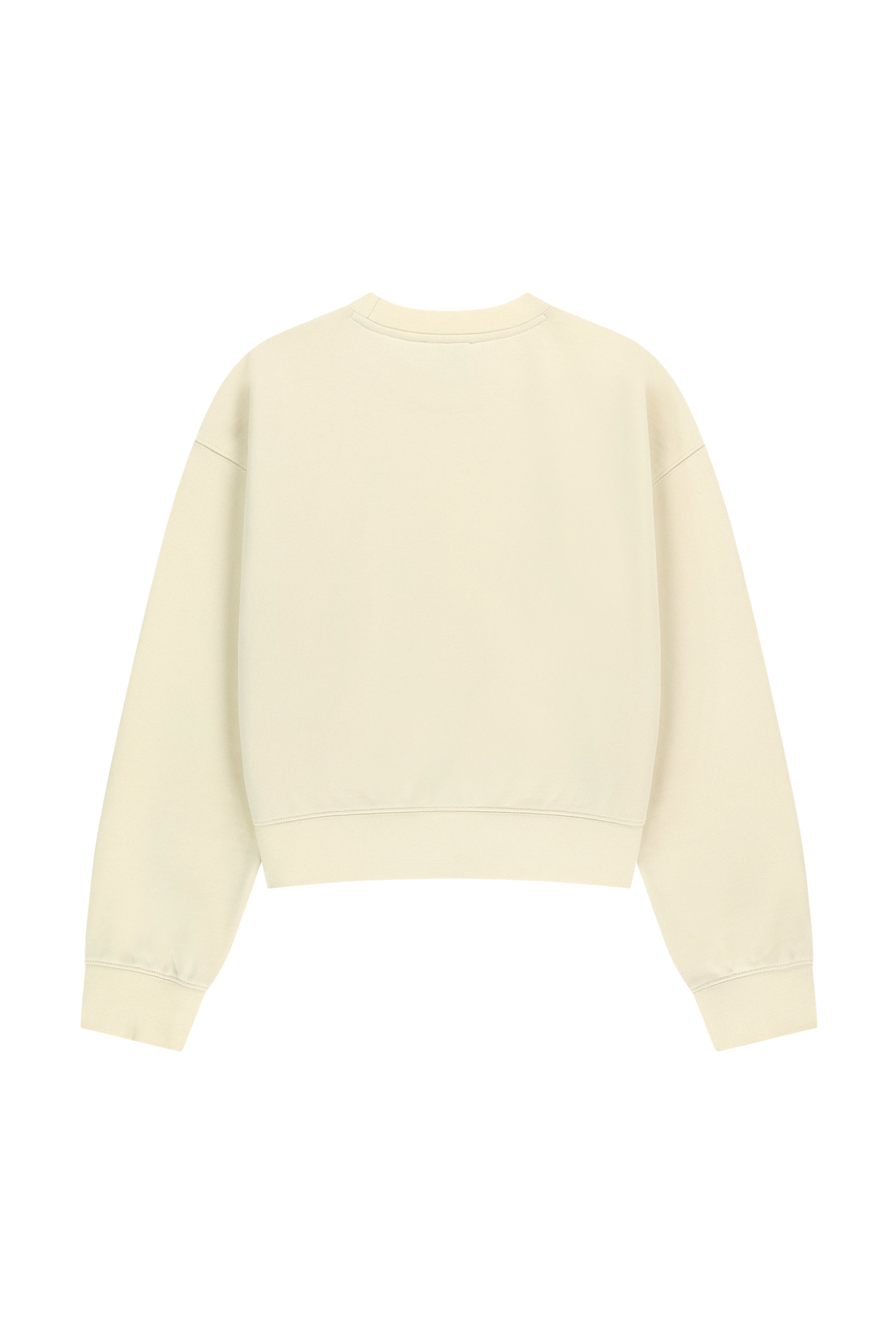 W Classic Logo Crop Sweatshirt Ivory