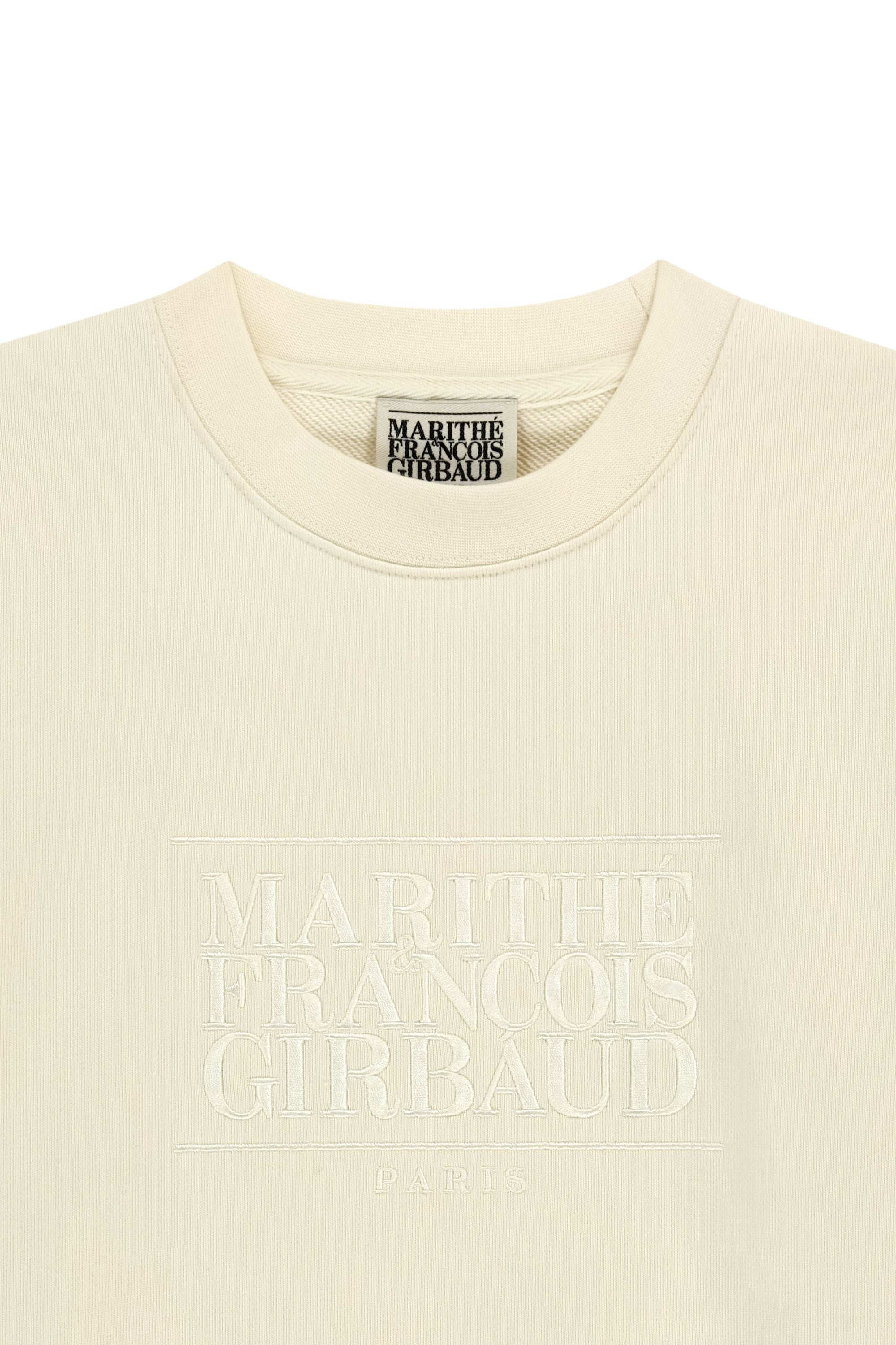 W Classic Logo Crop Sweatshirt Ivory
