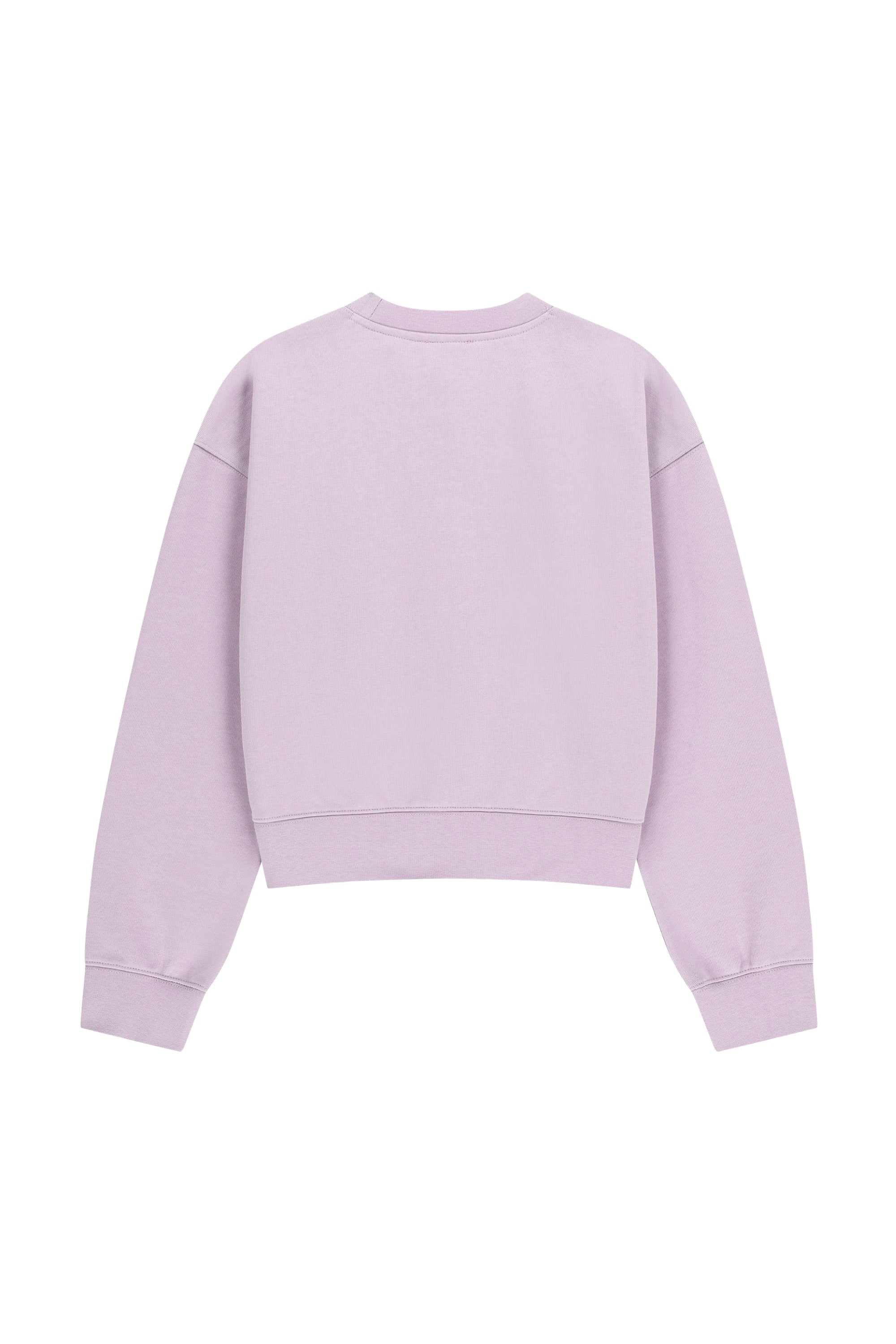 W Classic Logo Crop Sweatshirt Lavender