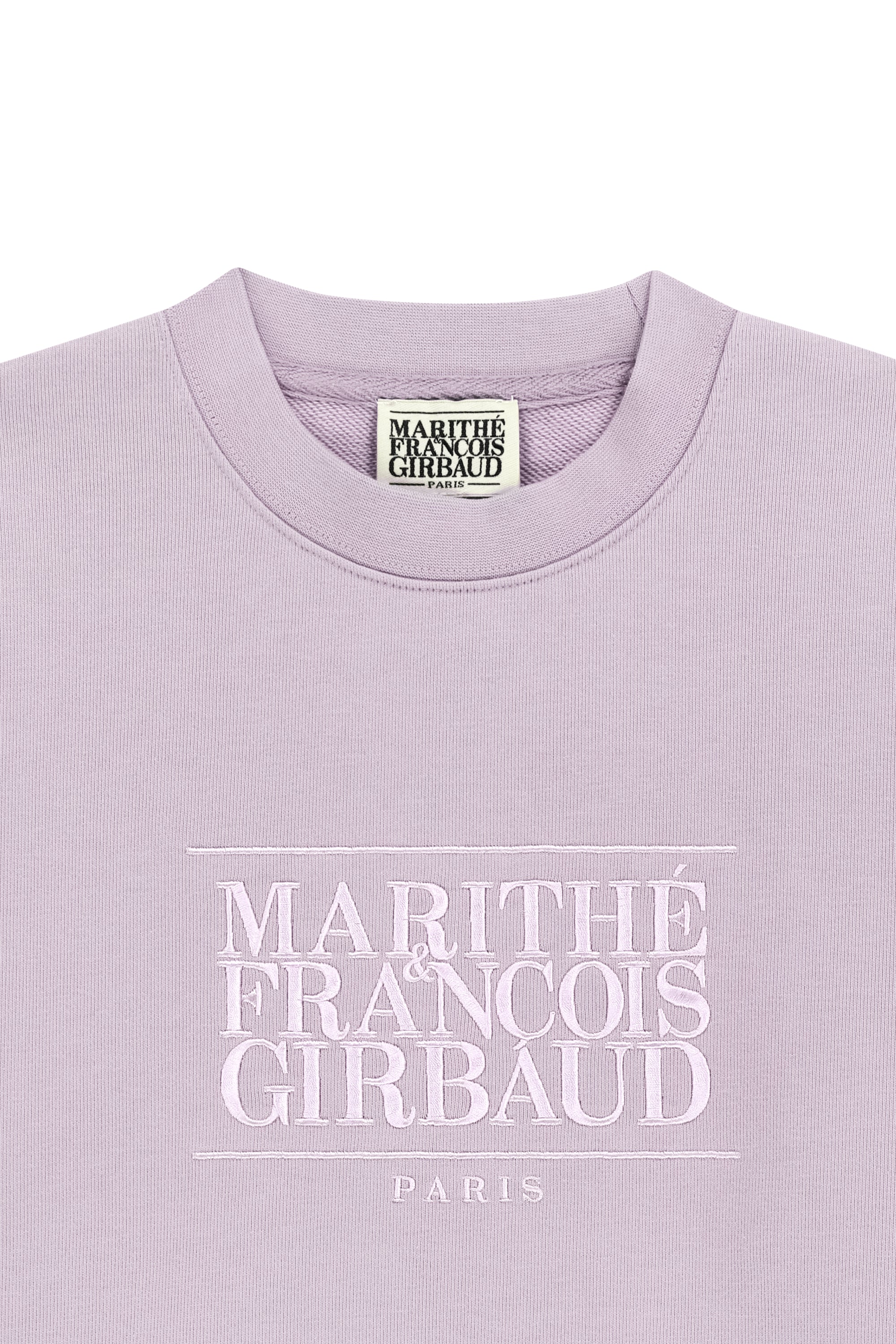 W Classic Logo Crop Sweatshirt Lavender