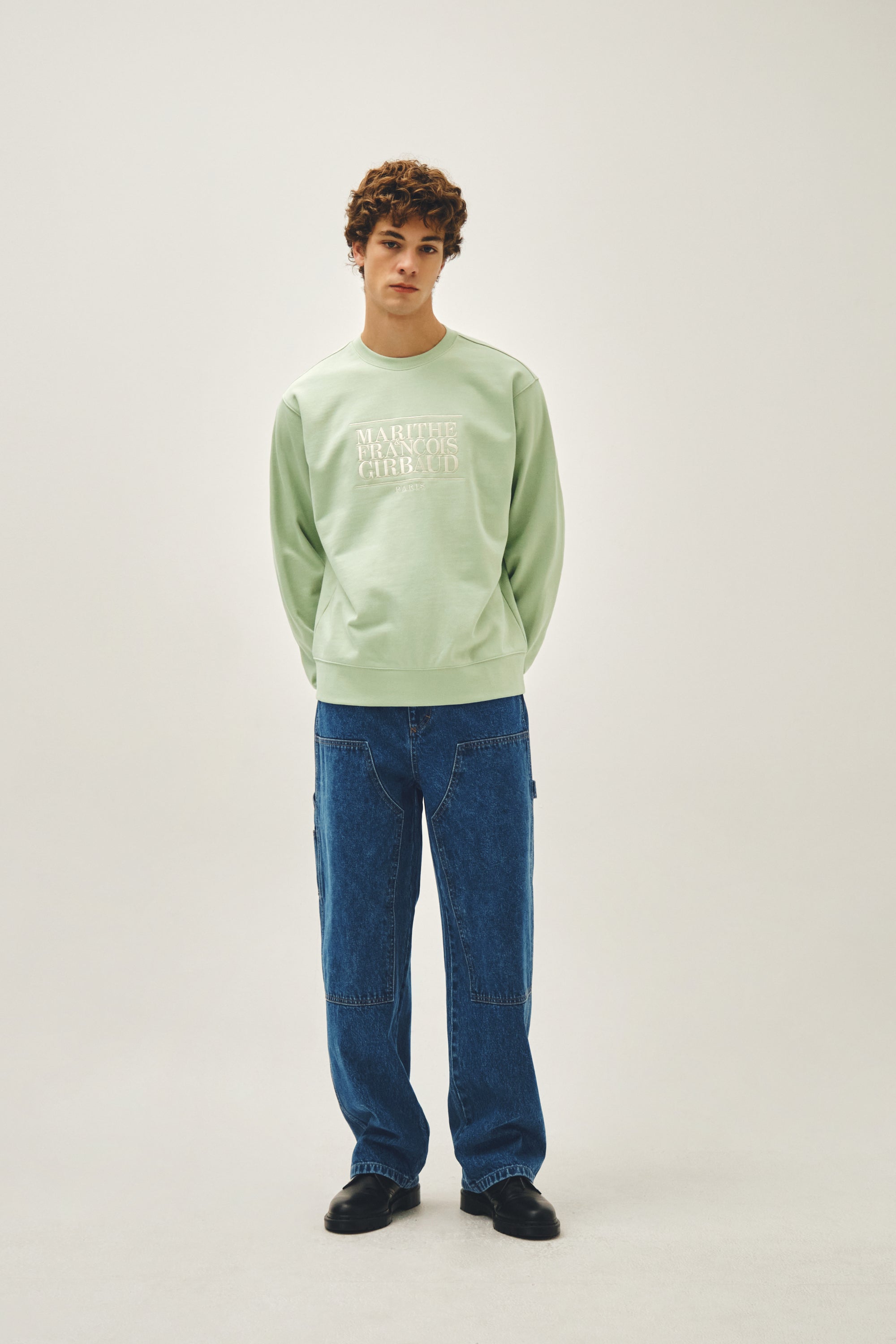 Classic Logo Embroidery Sweatshirt Light Green