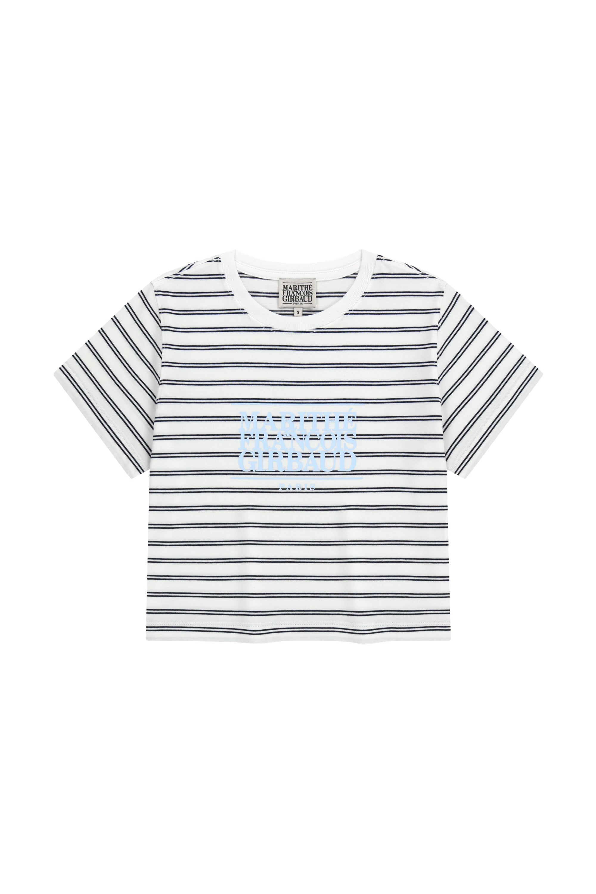 W Classic Logo Crop Tee Dark Navy