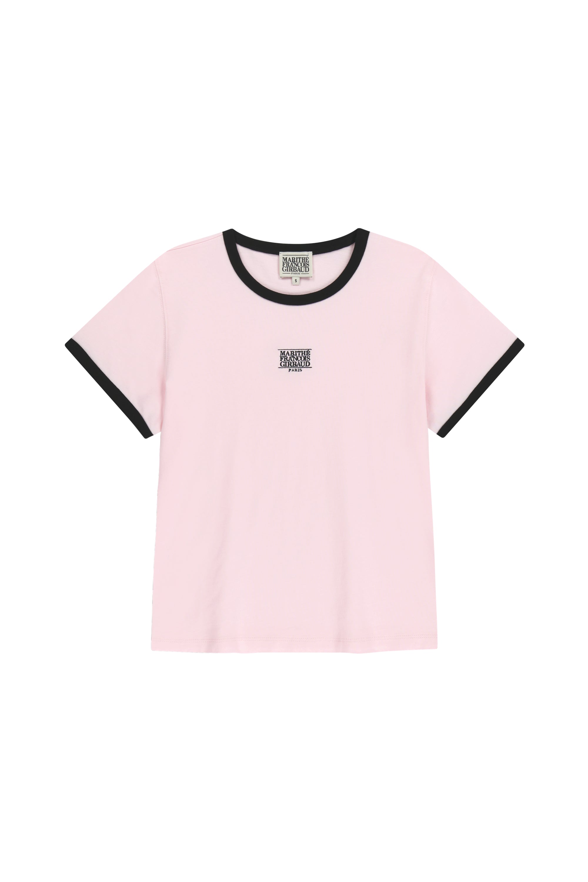 W Classic Logo Ringer Tee Light Pink