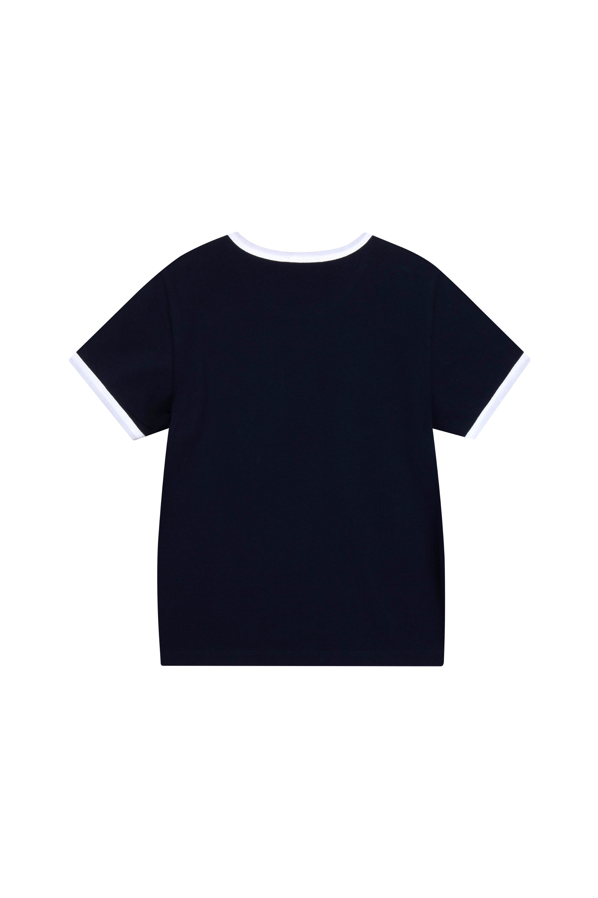 W Classic Logo Ringer Tee Navy